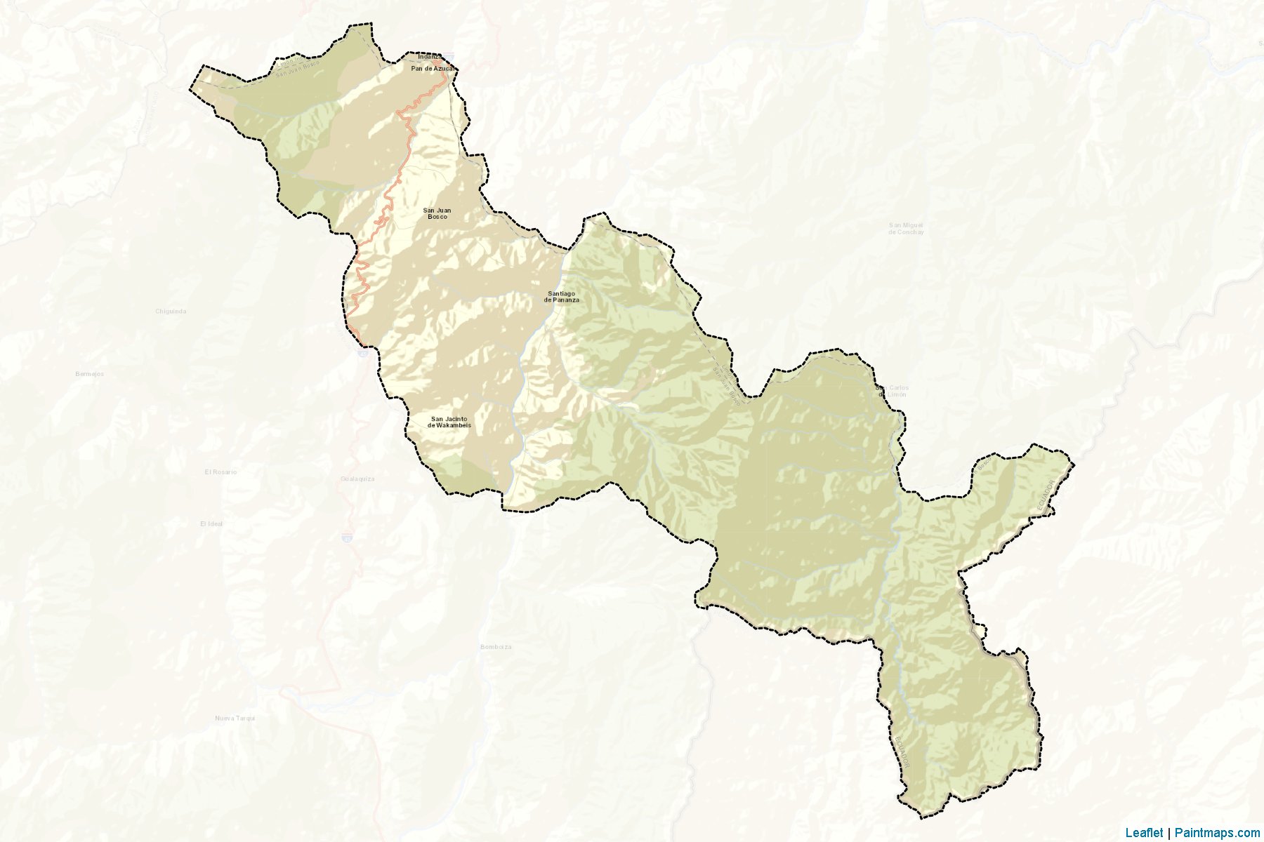 San Juan Bosco (Morona Santiago) Map Cropping Samples-2