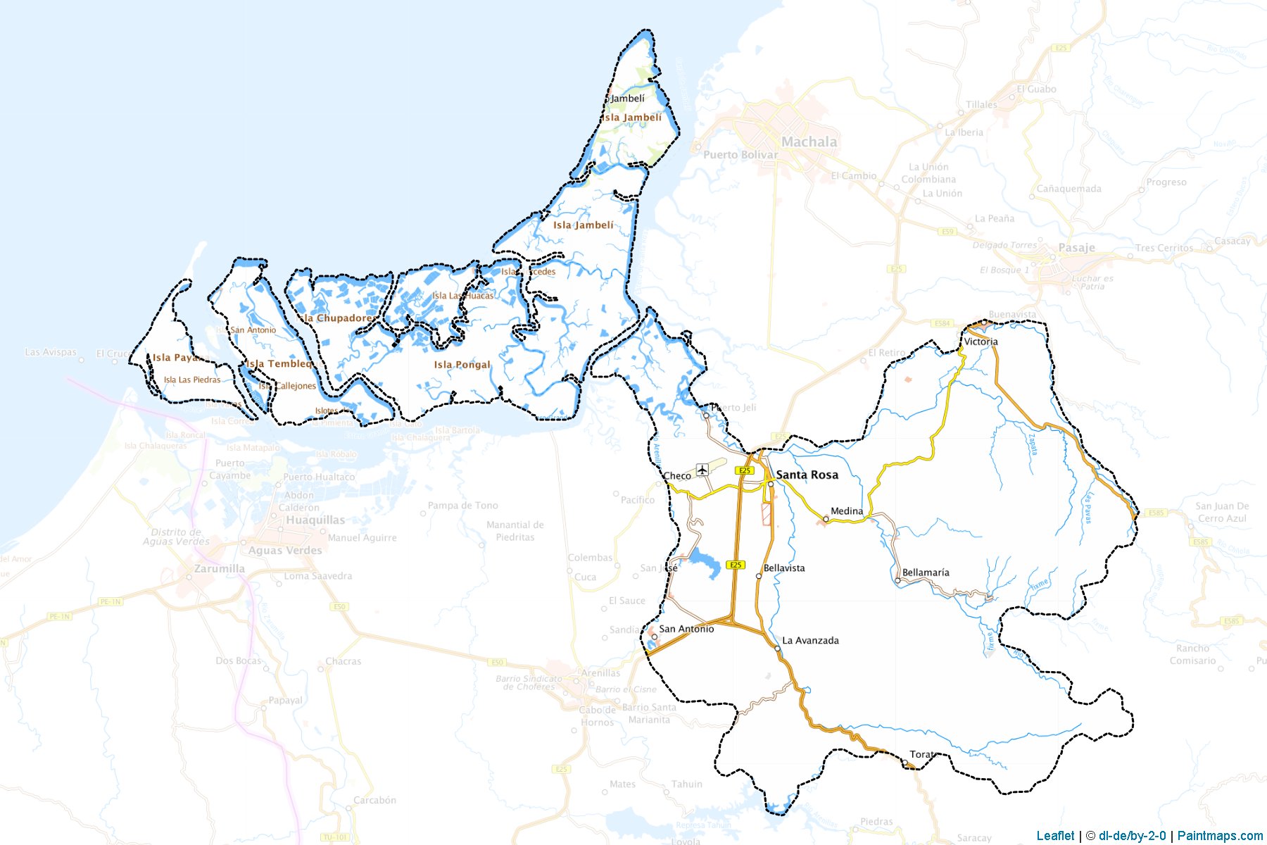 Santa Rosa (El Oro Province) Haritası Örnekleri-1