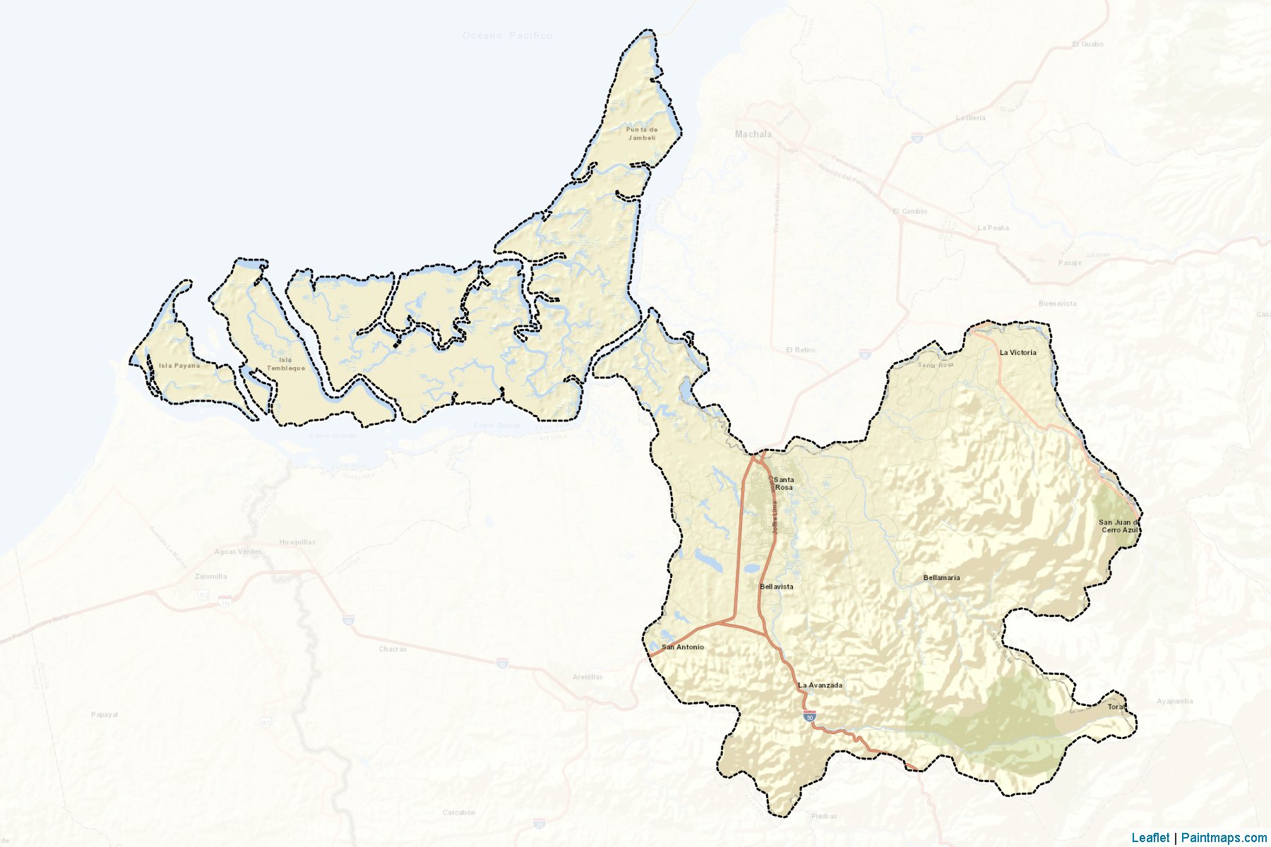 Muestras de recorte de mapas Santa Rosa (El Oro)-2