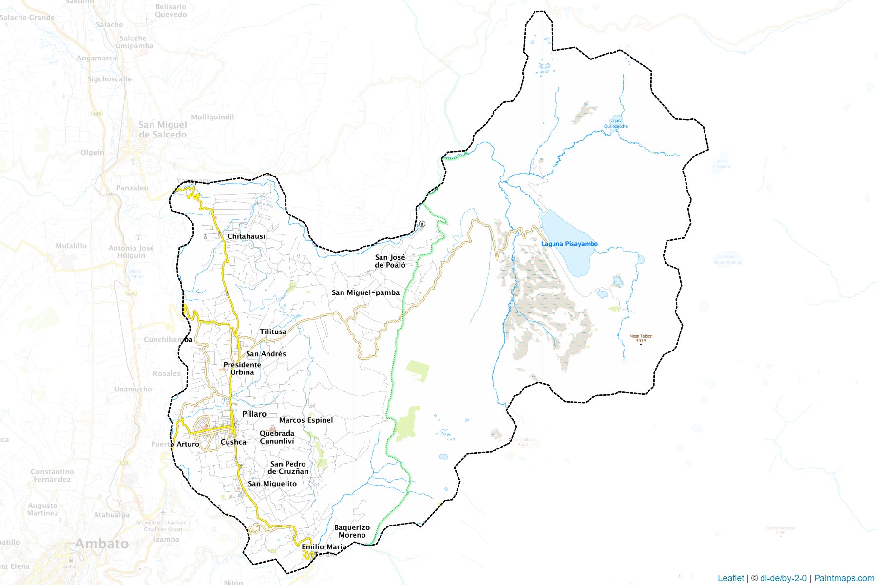 Muestras de recorte de mapas Santiago de Pillaro (Tungurahua)-1