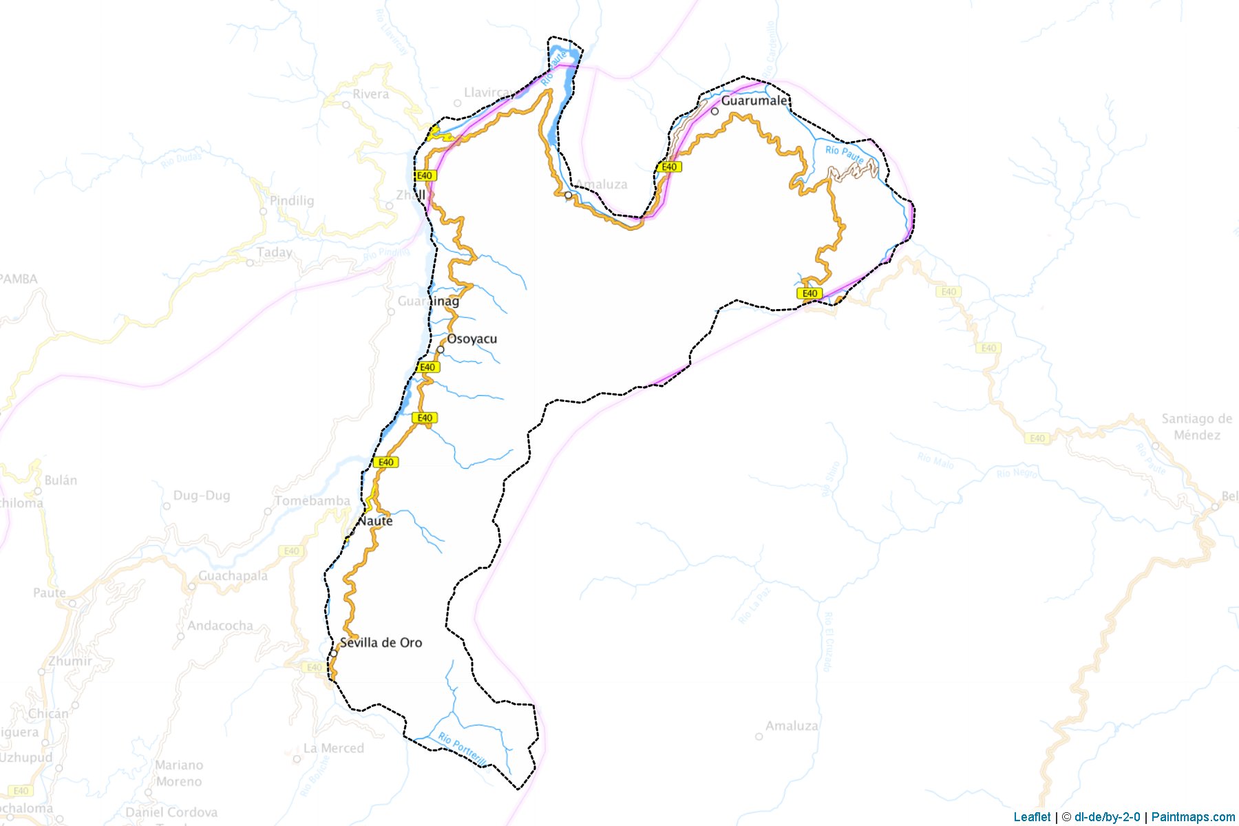 Muestras de recorte de mapas Sevilla de Oro (Azuay)-1