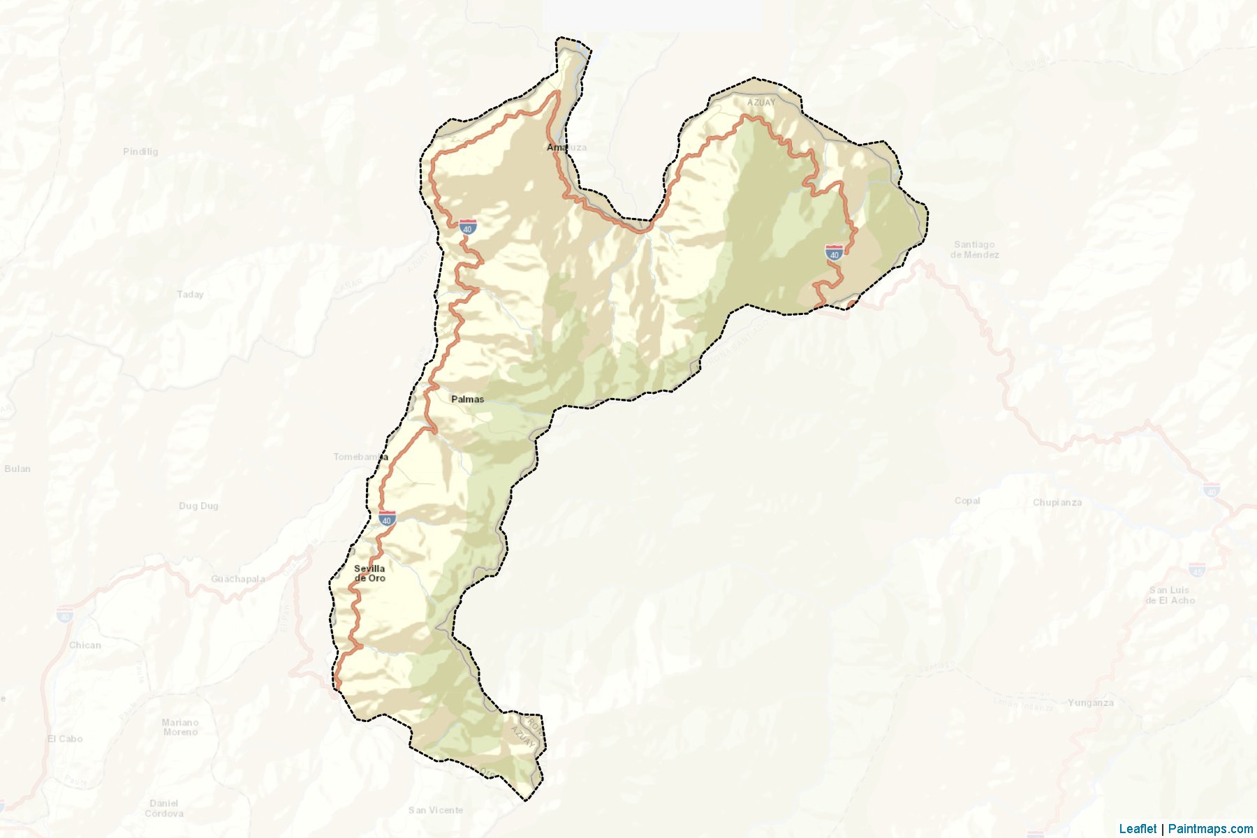 Sevilla de Oro (Azuay Province) Haritası Örnekleri-2