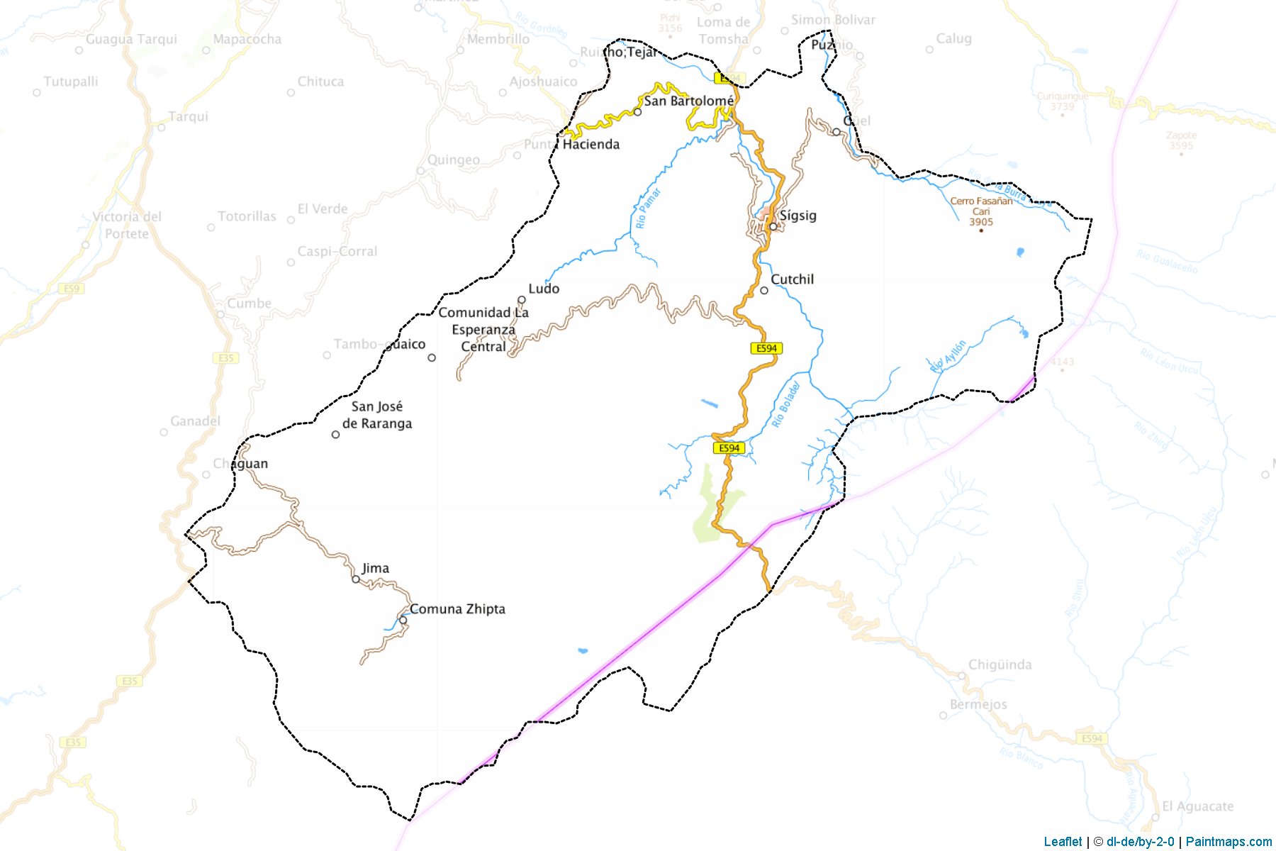 Muestras de recorte de mapas Sigsig (Azuay)-1