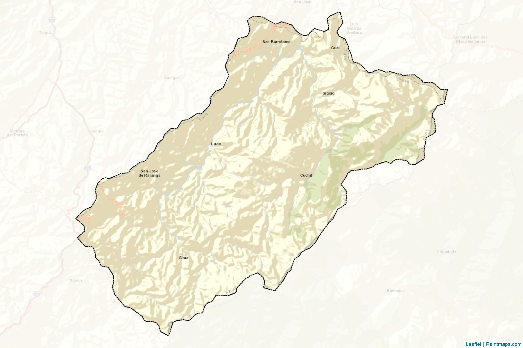 Muestras de recorte de mapas Sigsig (Azuay)-2