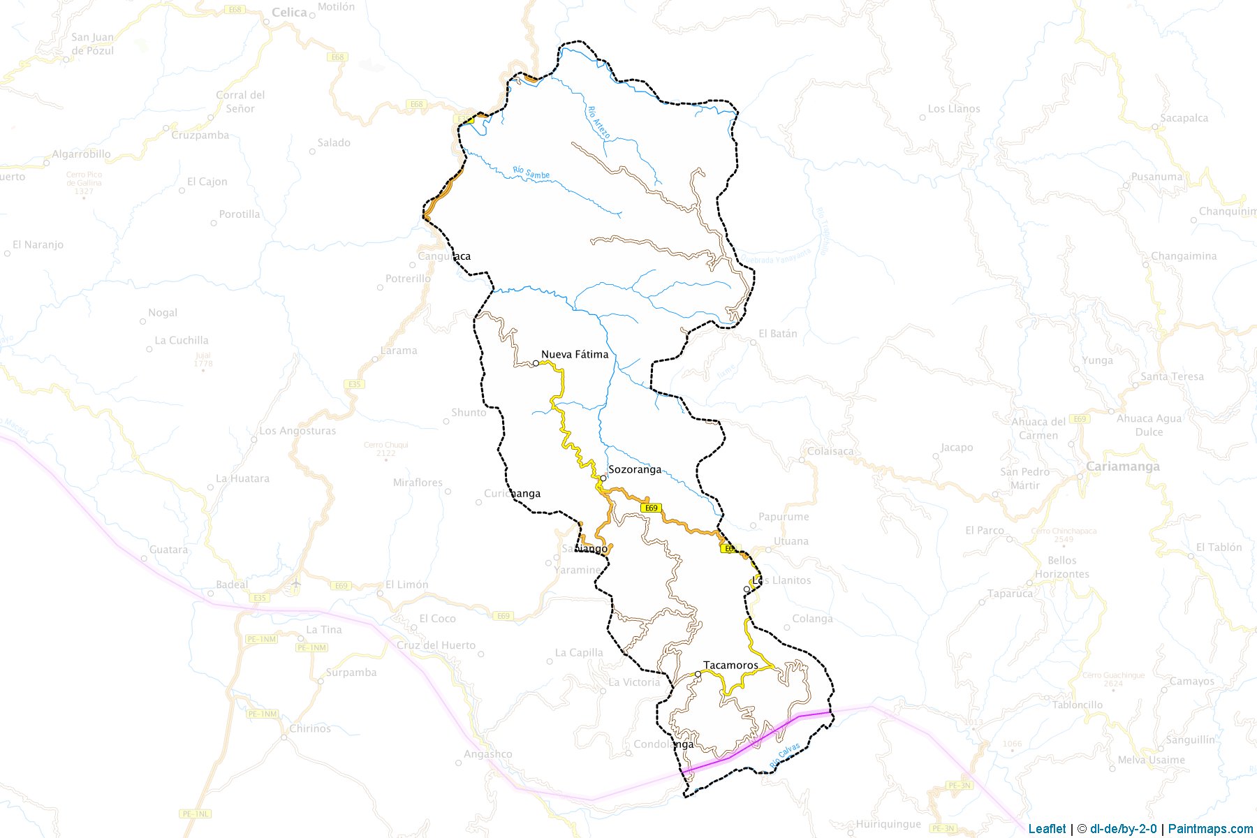 Muestras de recorte de mapas Sozoranga (Loja)-1