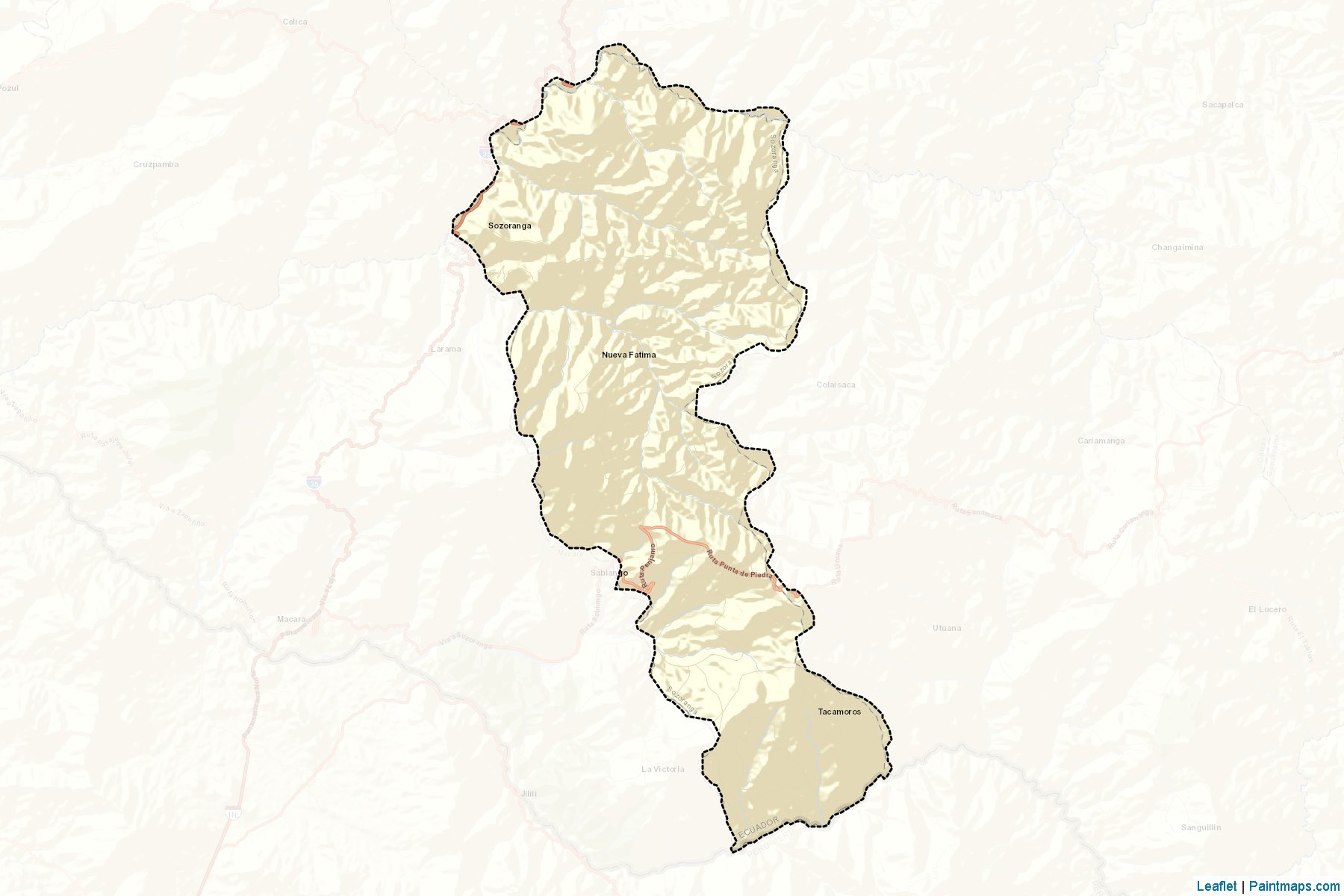 Muestras de recorte de mapas Sozoranga (Loja)-2