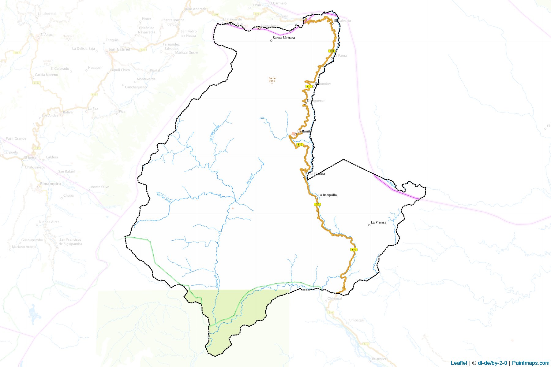 Muestras de recorte de mapas Sucumbíos (Sucumbios)-1