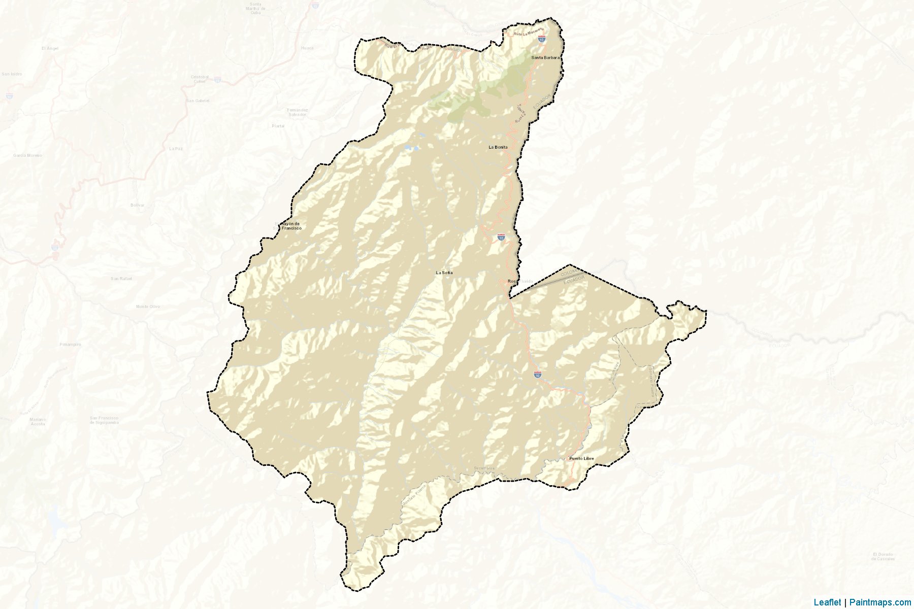 Muestras de recorte de mapas Sucumbíos (Sucumbios)-2