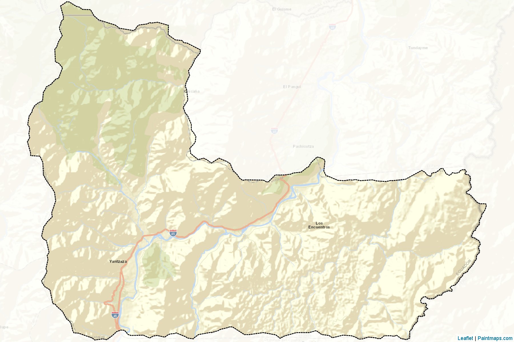 Muestras de recorte de mapas Yanzatza (Zamora Chinchipe)-2