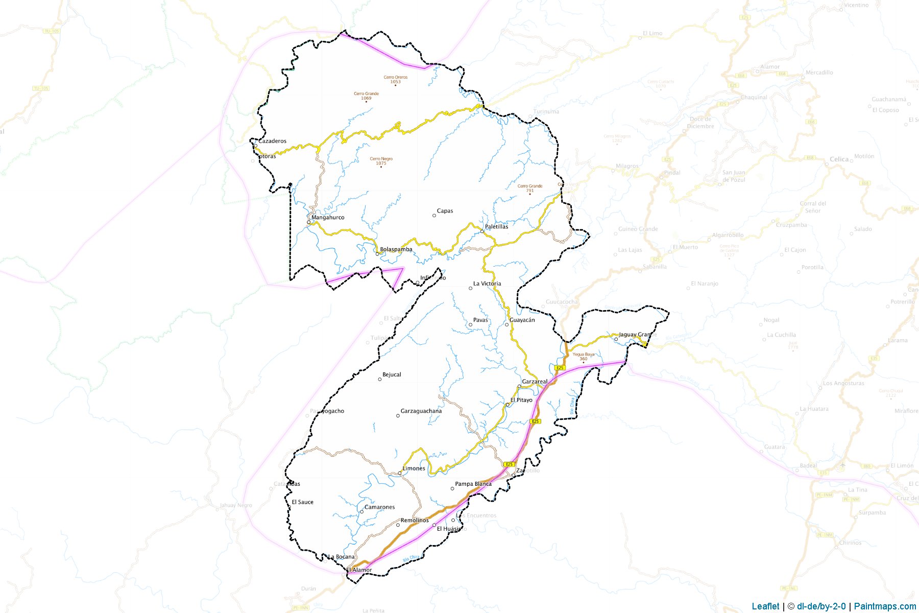 Zapotillo (Loja province) Haritası Örnekleri-1