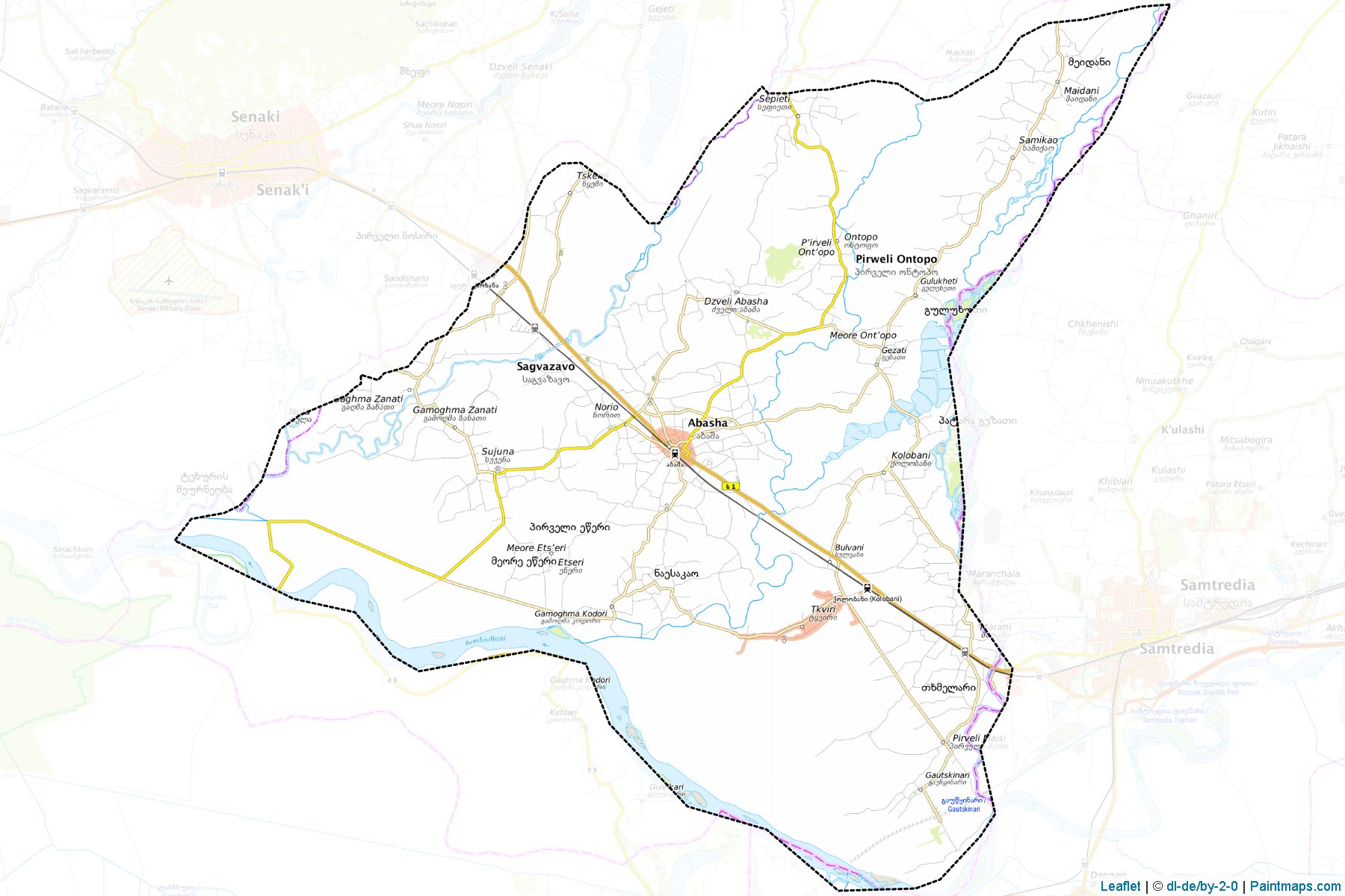 Muestras de recorte de mapas Abasha (Samagrelo-Zemo Svaneti)-1