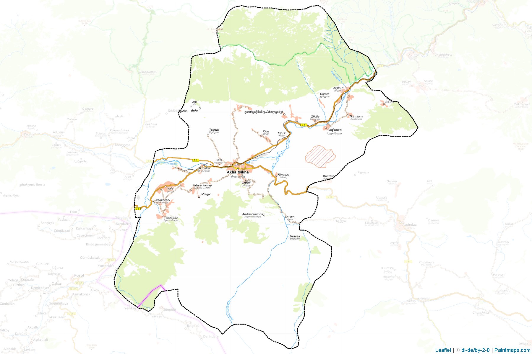 Akhaltsikhe (Samtskhe-Javakheti) Map Cropping Samples-1