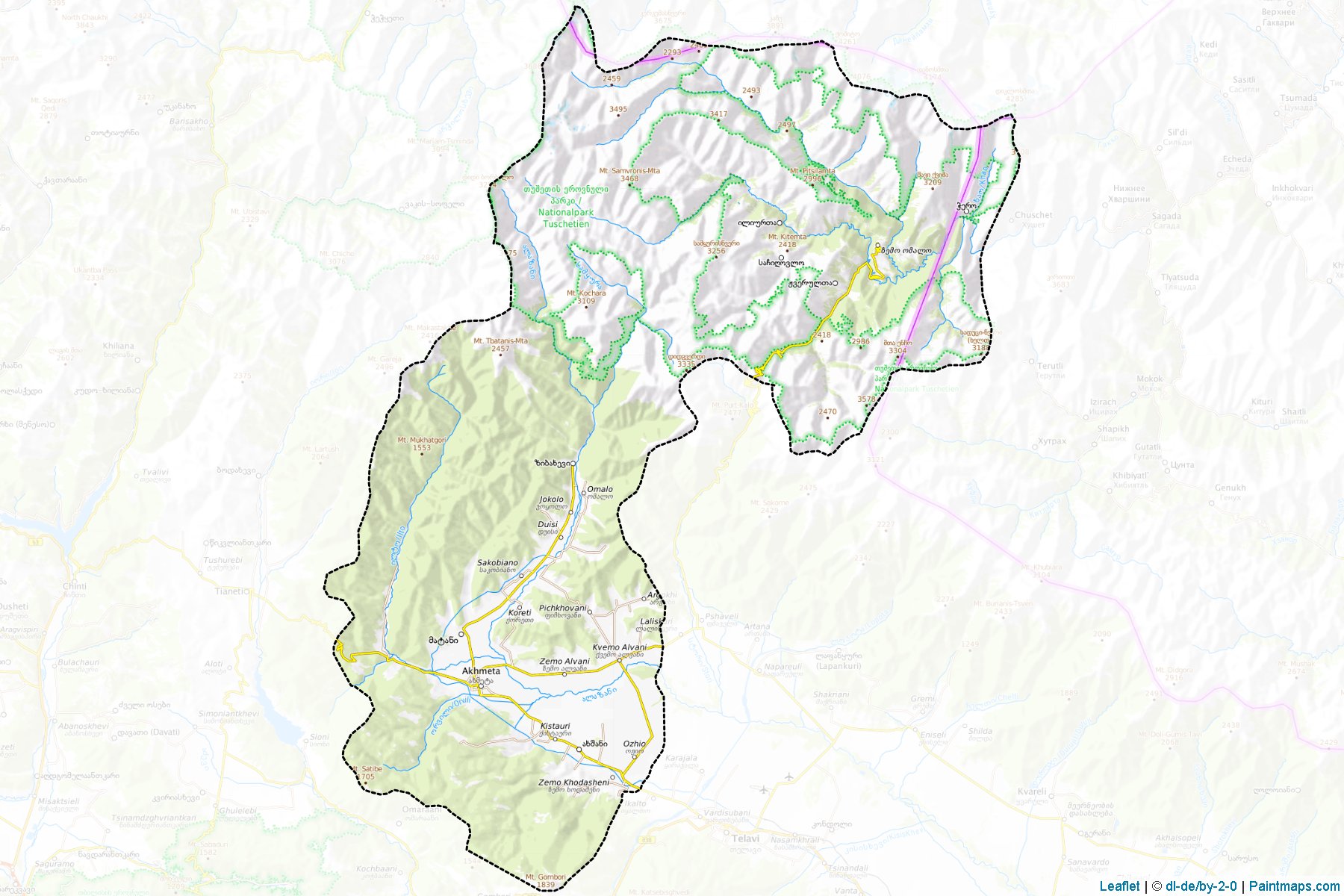 Akhmeta (Kakheti) Map Cropping Samples-1