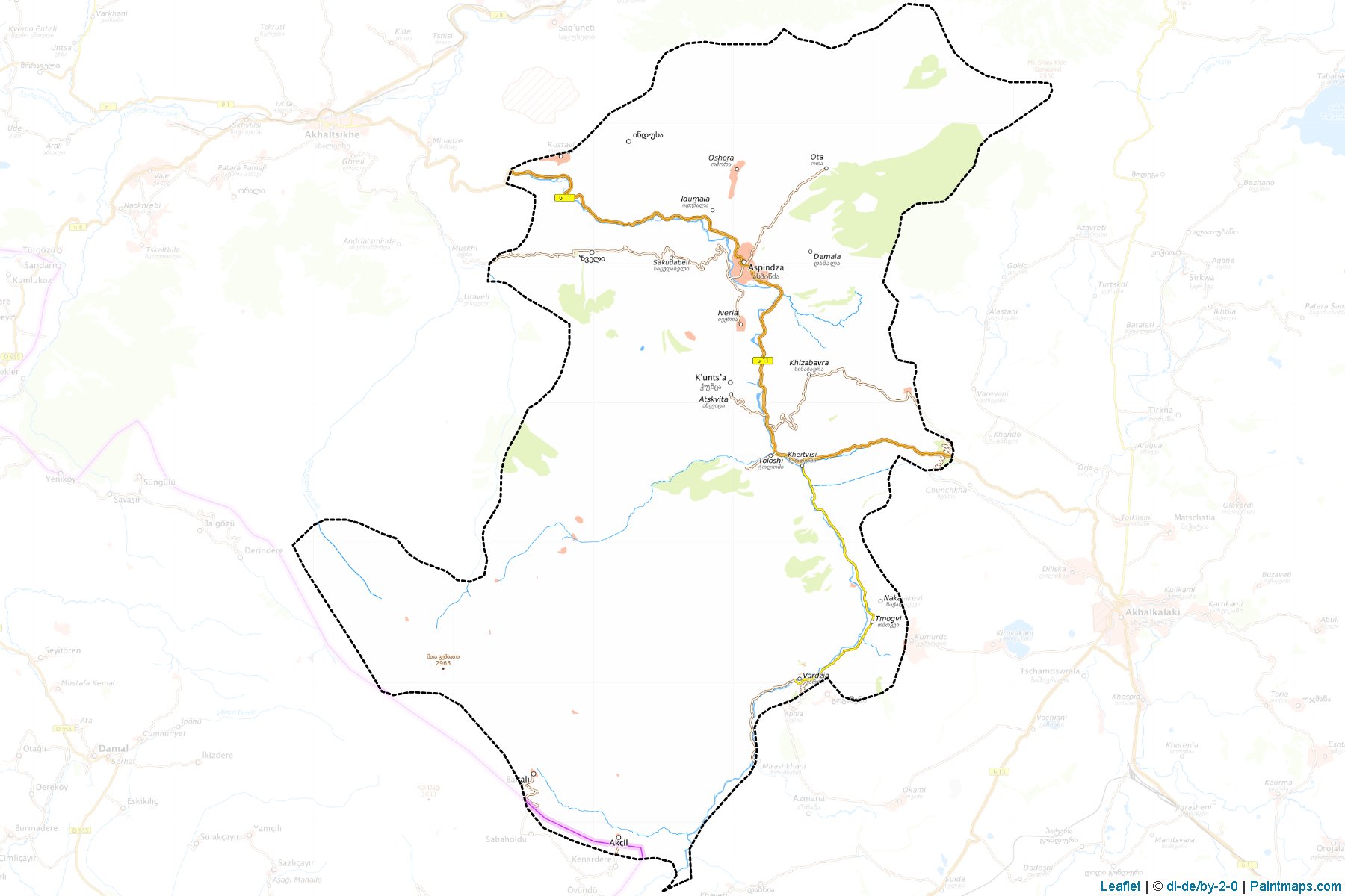 Aspindza (Samtskhe-Javakheti) Map Cropping Samples-1