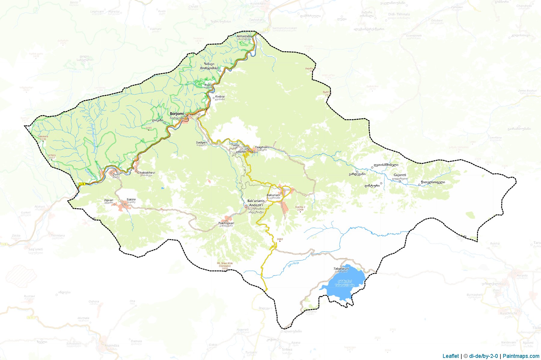 Muestras de recorte de mapas Borjomi (Samtskhe-Javakheti)-1