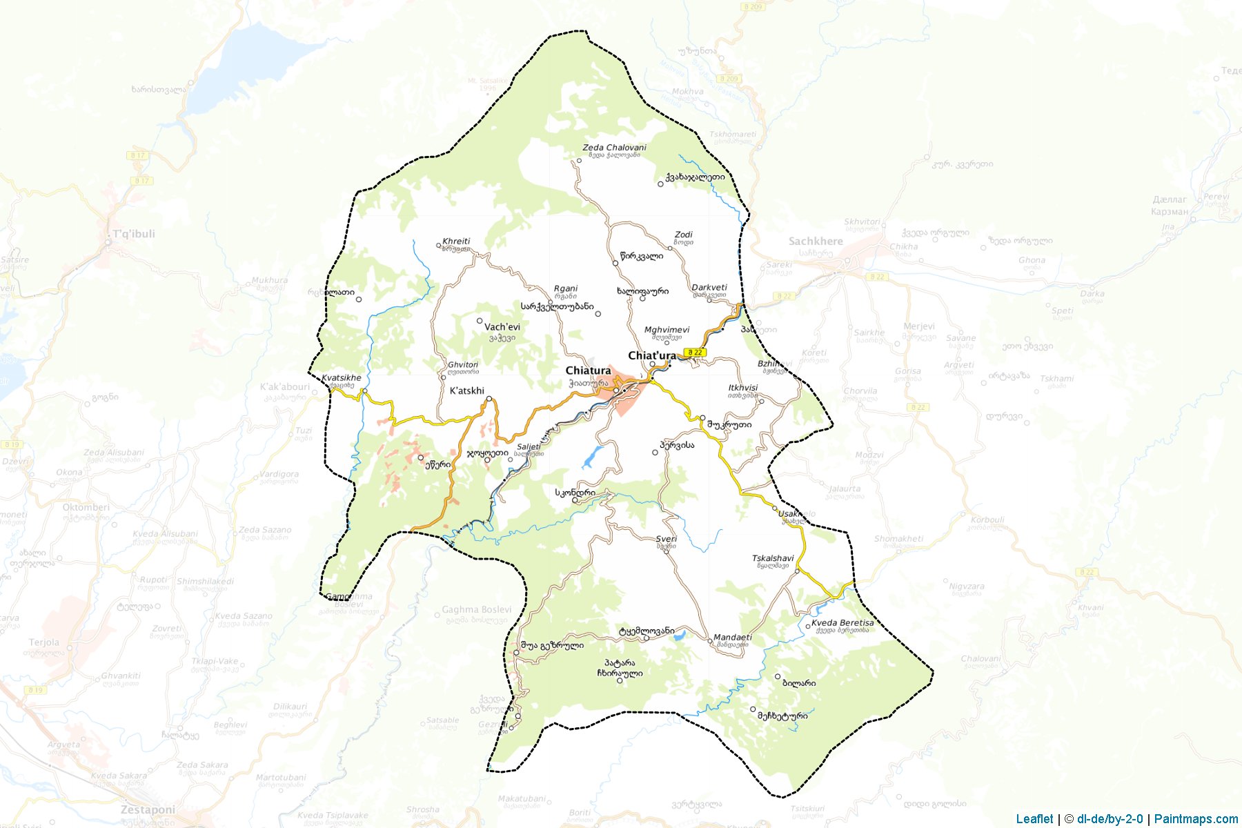 Muestras de recorte de mapas Chiatura (Imereti)-1