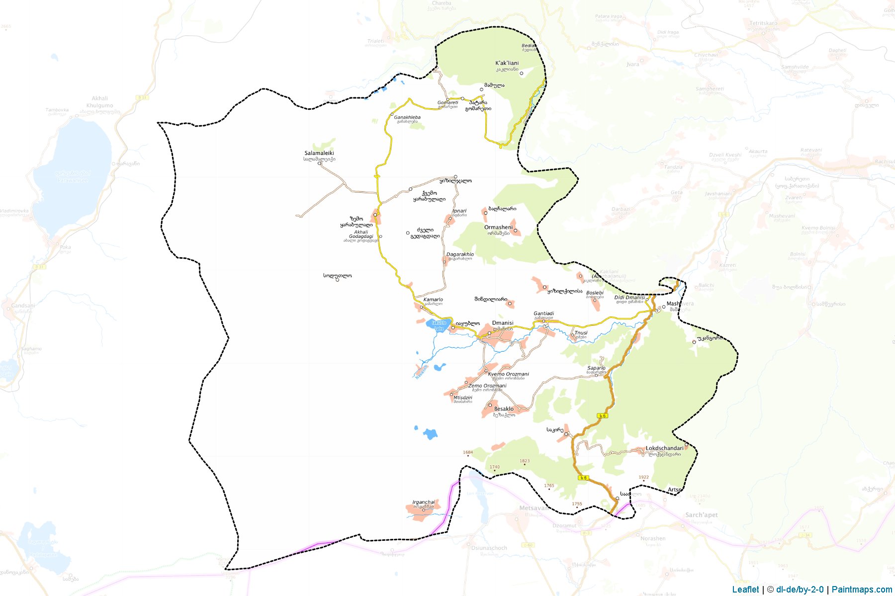 Muestras de recorte de mapas Dmanisi (Kvemo Kartli)-1