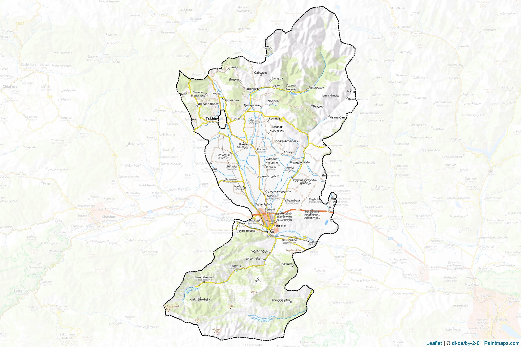 Gori (Shida Kartli) Map Cropping Samples-1