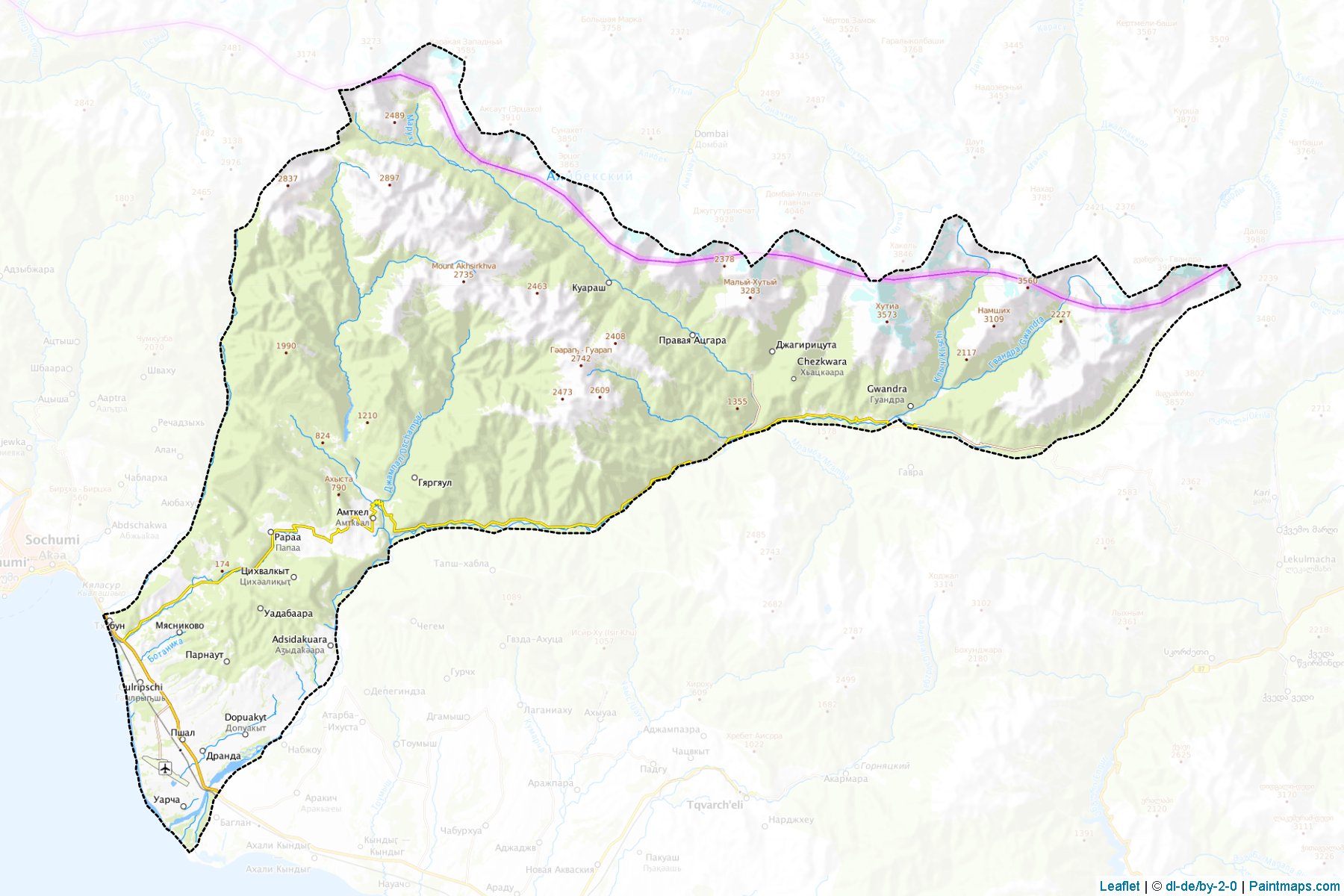 Gulripshi (Abkhazia) Map Cropping Samples-1