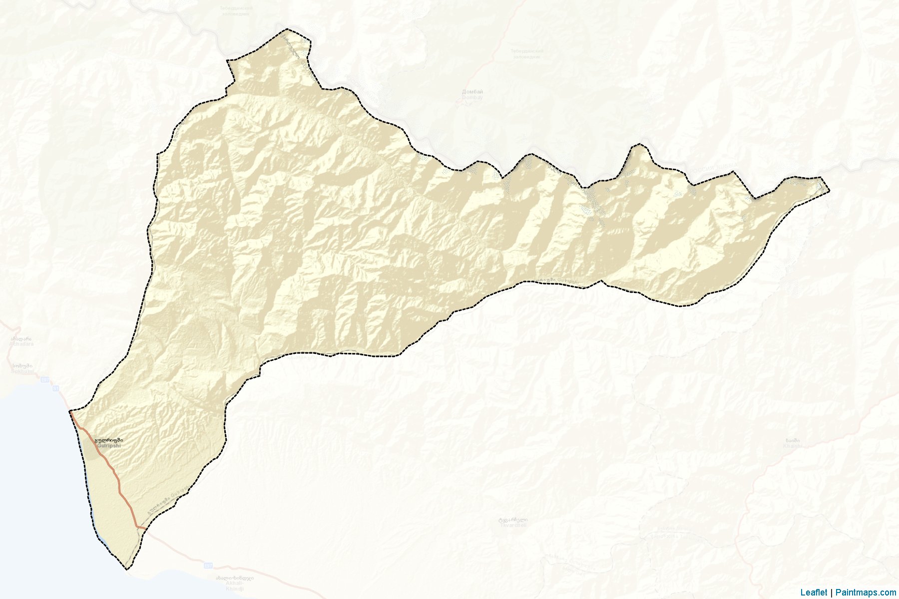 Gulripshi (Abkhazia) Map Cropping Samples-2