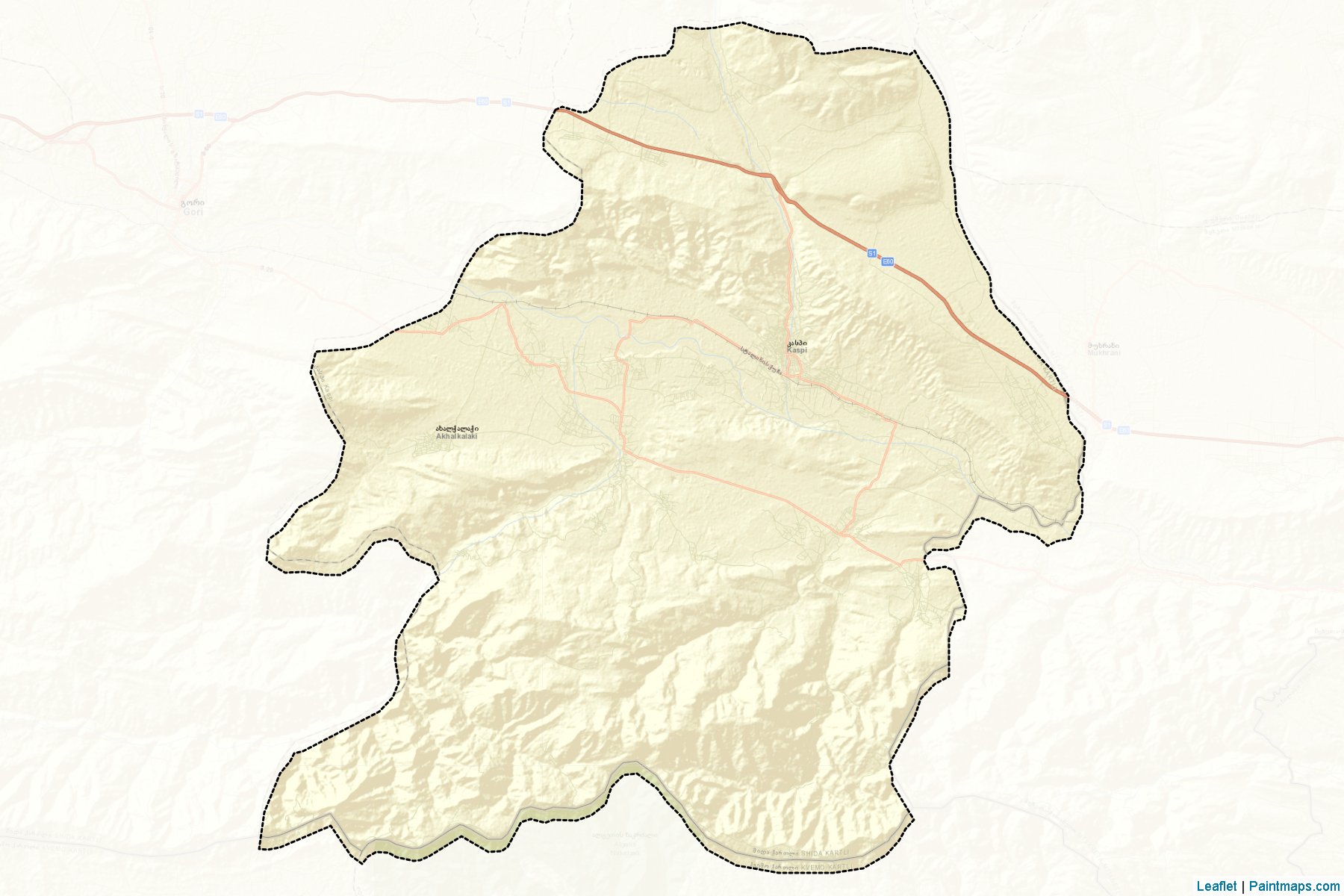 Muestras de recorte de mapas Kaspi (Shida Kartli)-2