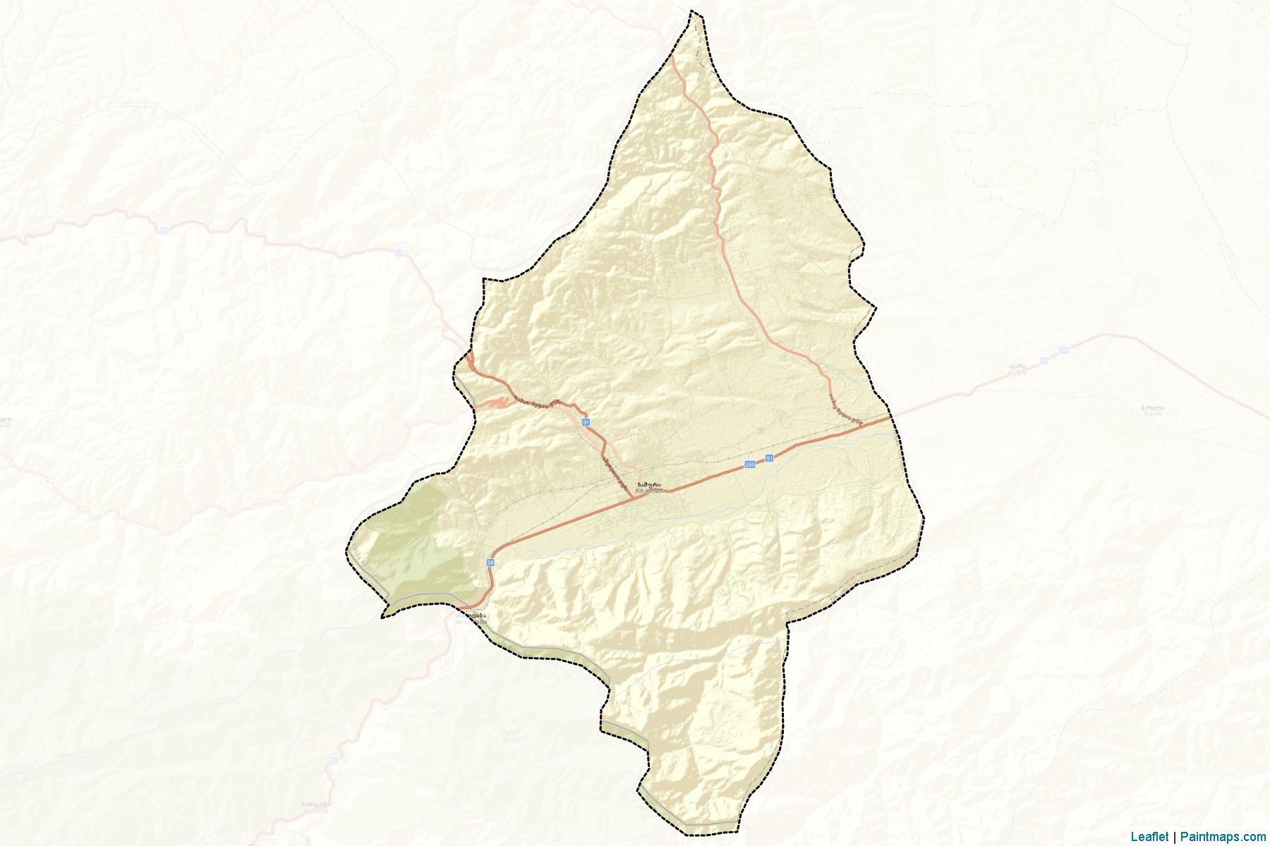 Khashuri (Şida Kartli) Haritası Örnekleri-2