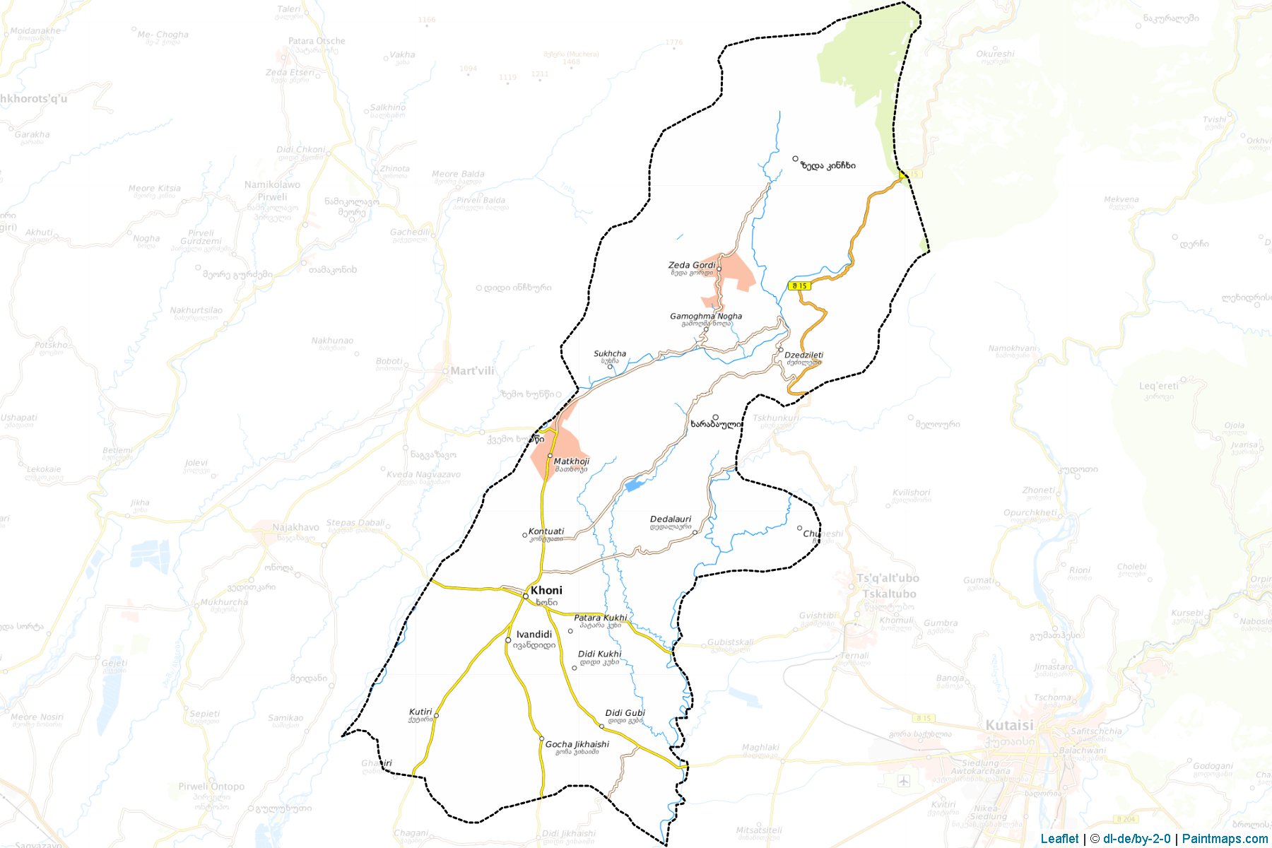 Khoni (İmereti) Haritası Örnekleri-1