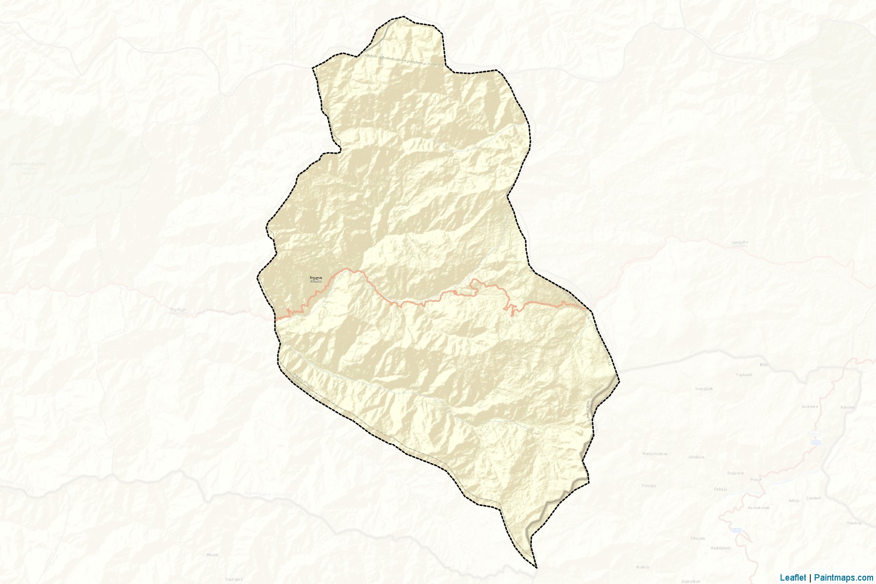 Muestras de recorte de mapas Khulo (Ajara Autonomous Republic)-2