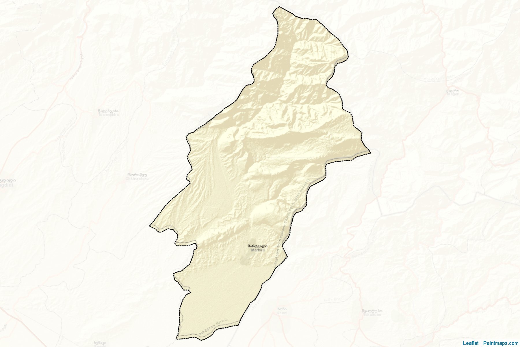 Muestras de recorte de mapas Martvili (Samagrelo-Zemo Svaneti)-2