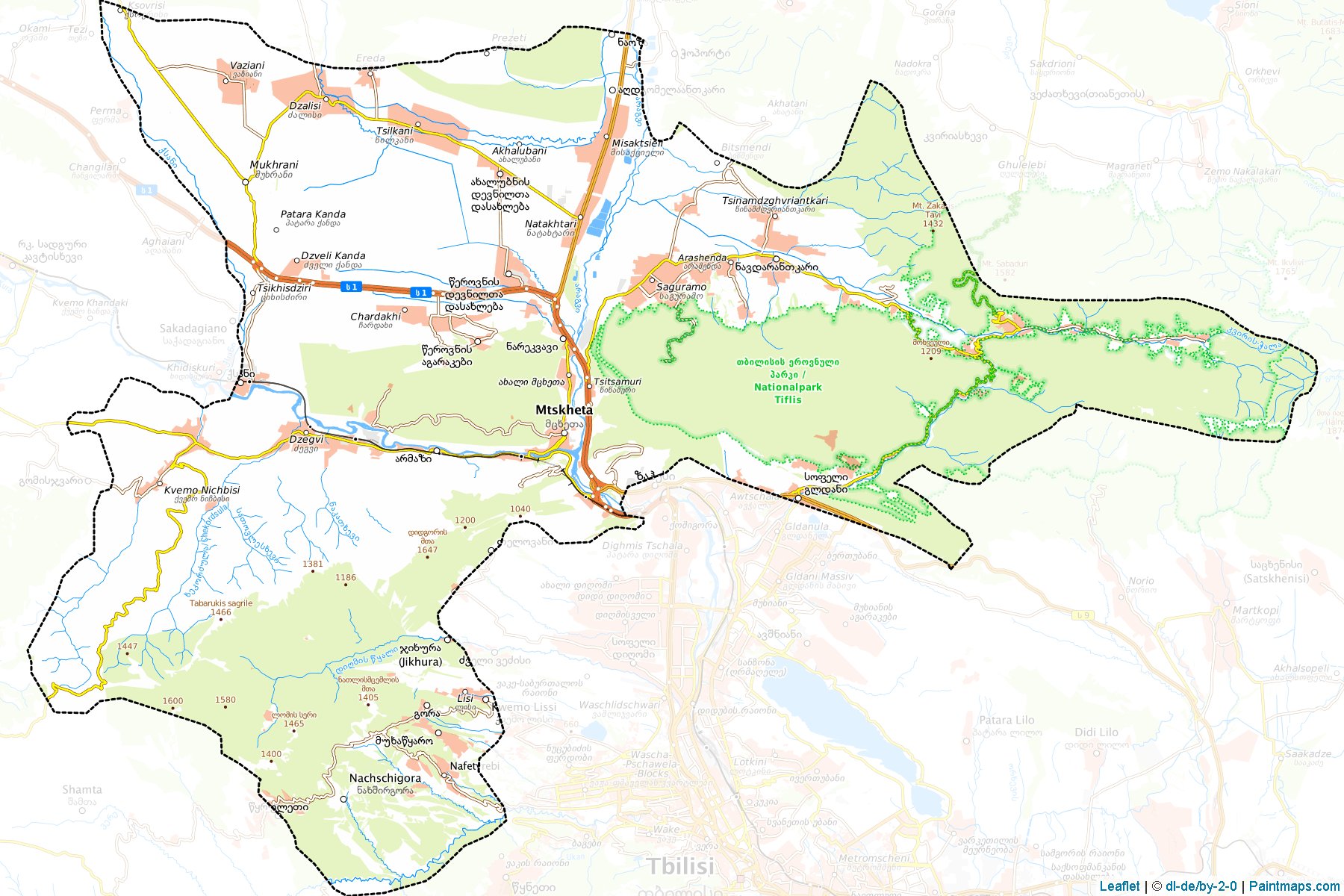 Mtskheta (Mtskheta-Mtianeti) Map Cropping Samples-1