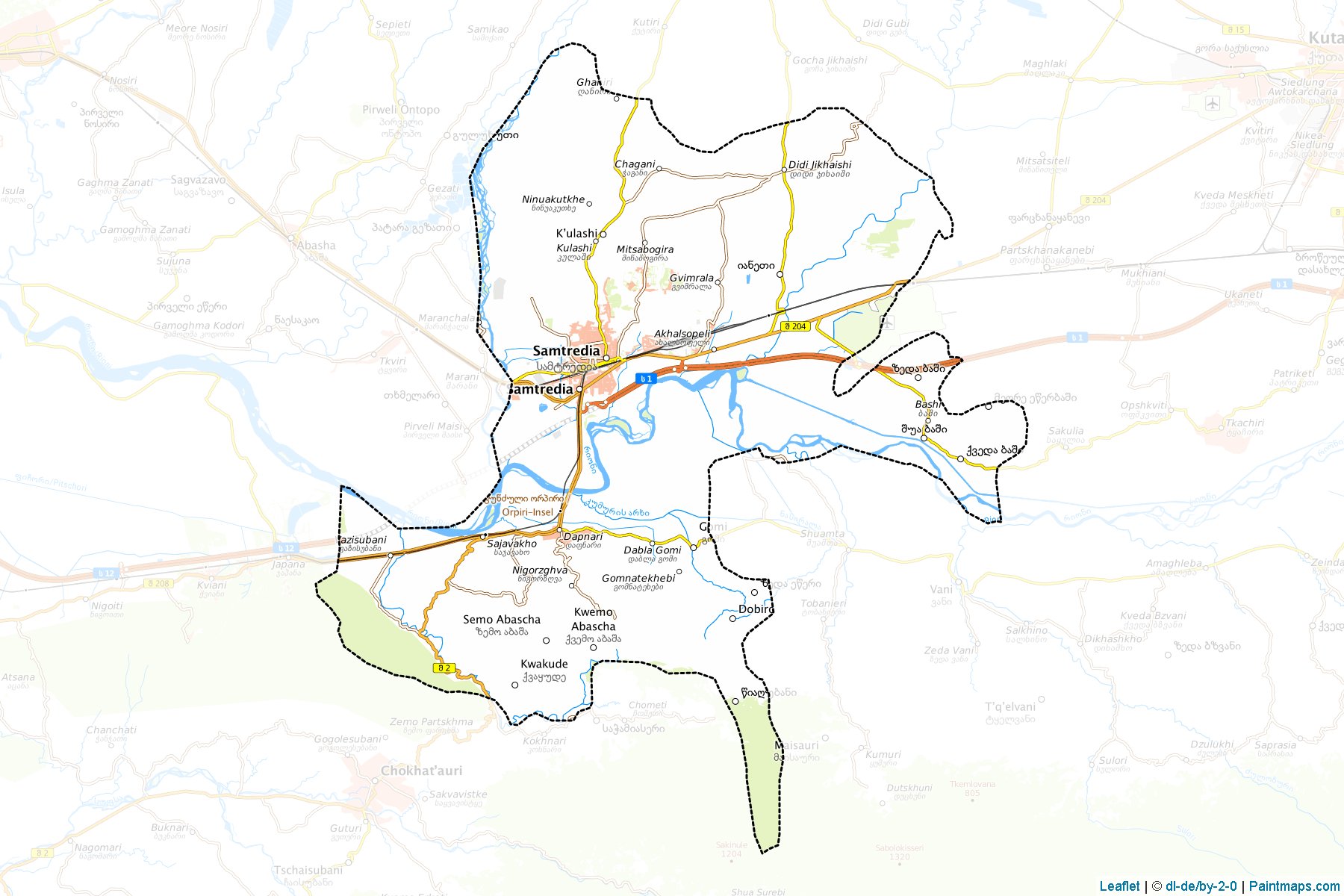 Samtredia (Imereti) Map Cropping Samples-1