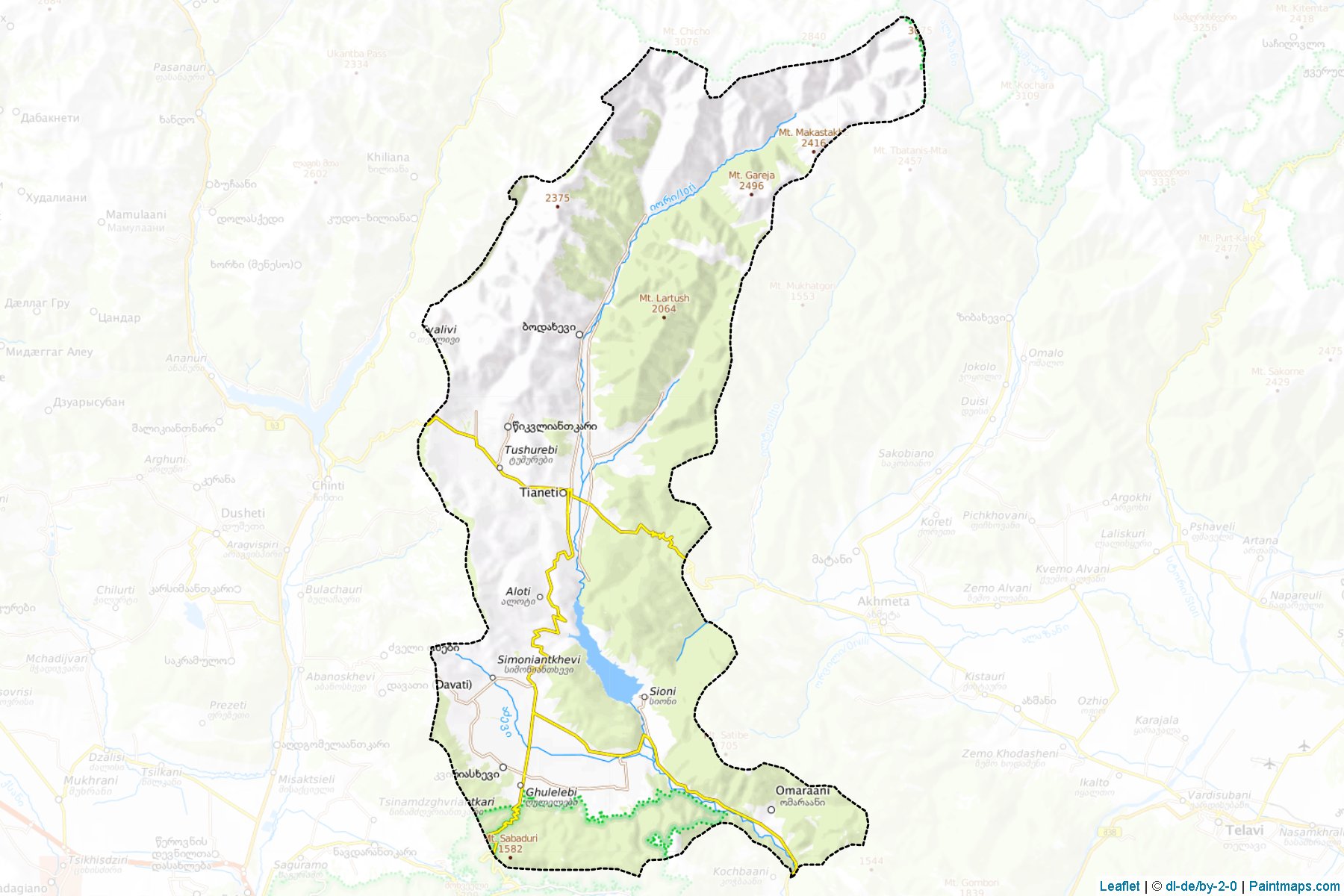 Muestras de recorte de mapas Tianeti (Mtskheta-Mtianeti)-1