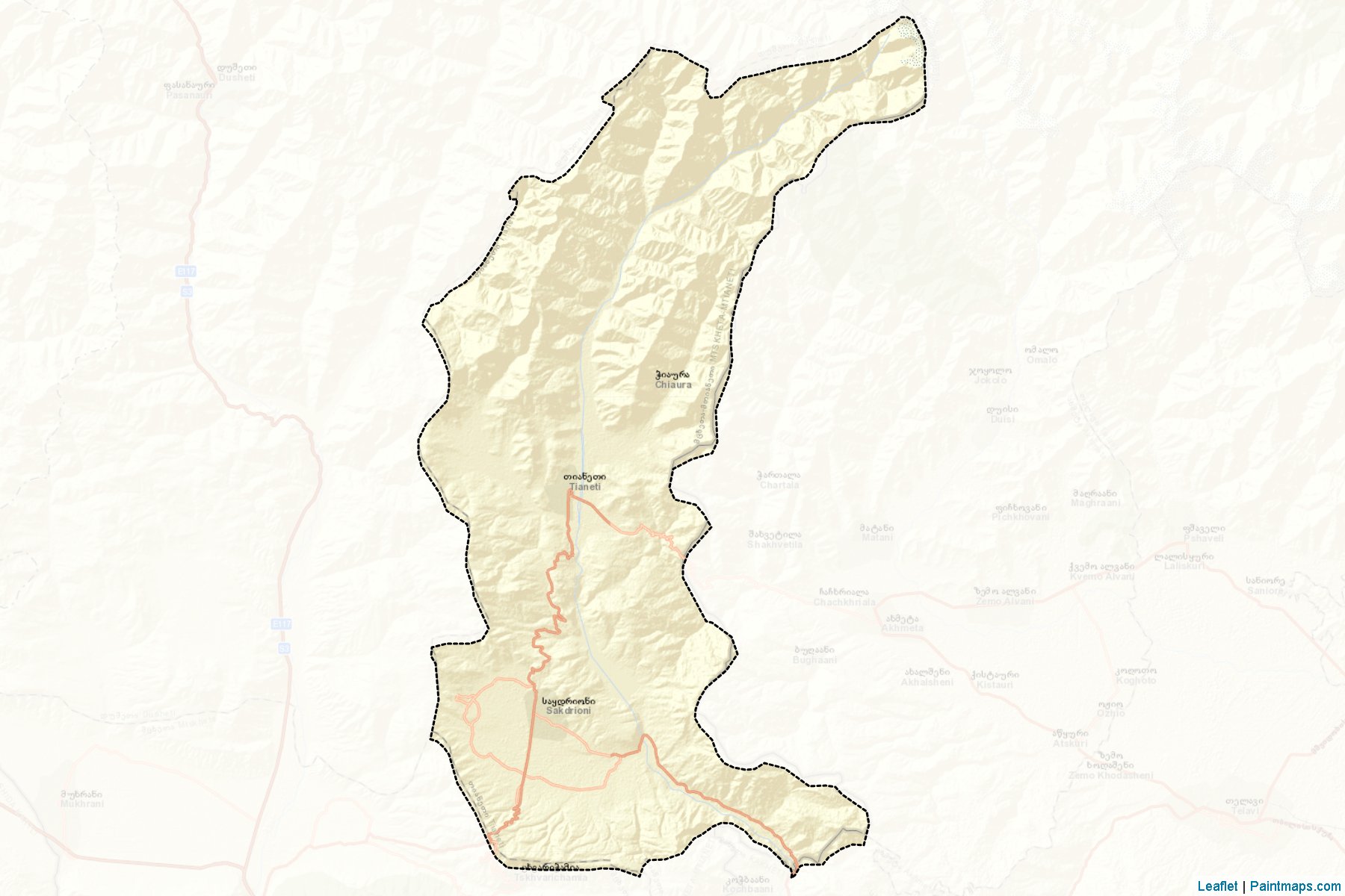 Muestras de recorte de mapas Tianeti (Mtskheta-Mtianeti)-2