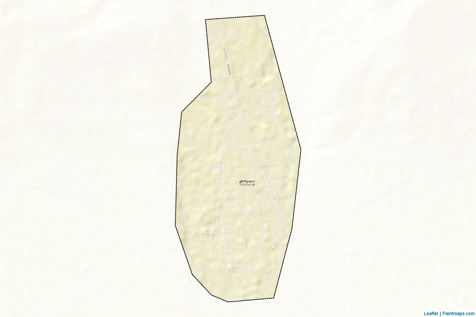 Muestras de recorte de mapas Tskhinvali (Shida Kartli)-2