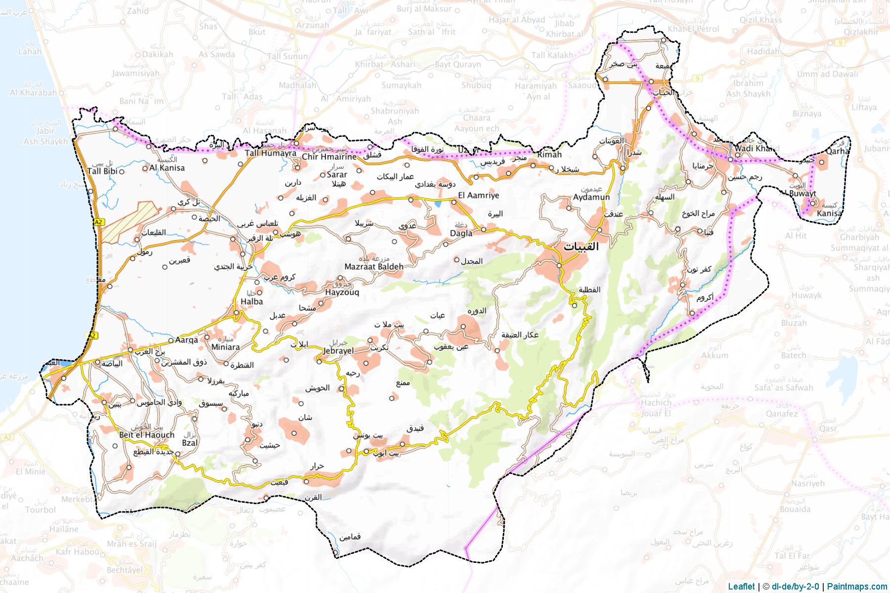 Akkar bölgesi (Akkar) Haritası Örnekleri-1