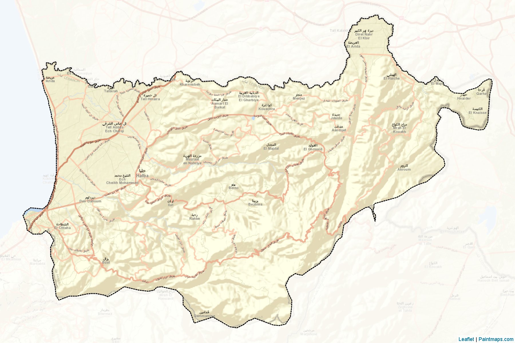 Akkar bölgesi (Akkar) Haritası Örnekleri-2