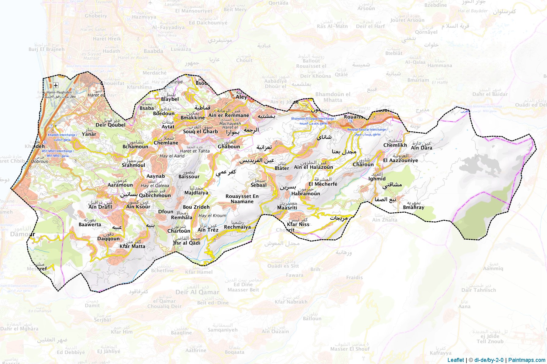 Aley (Mount Lebanon) Map Cropping Samples-1