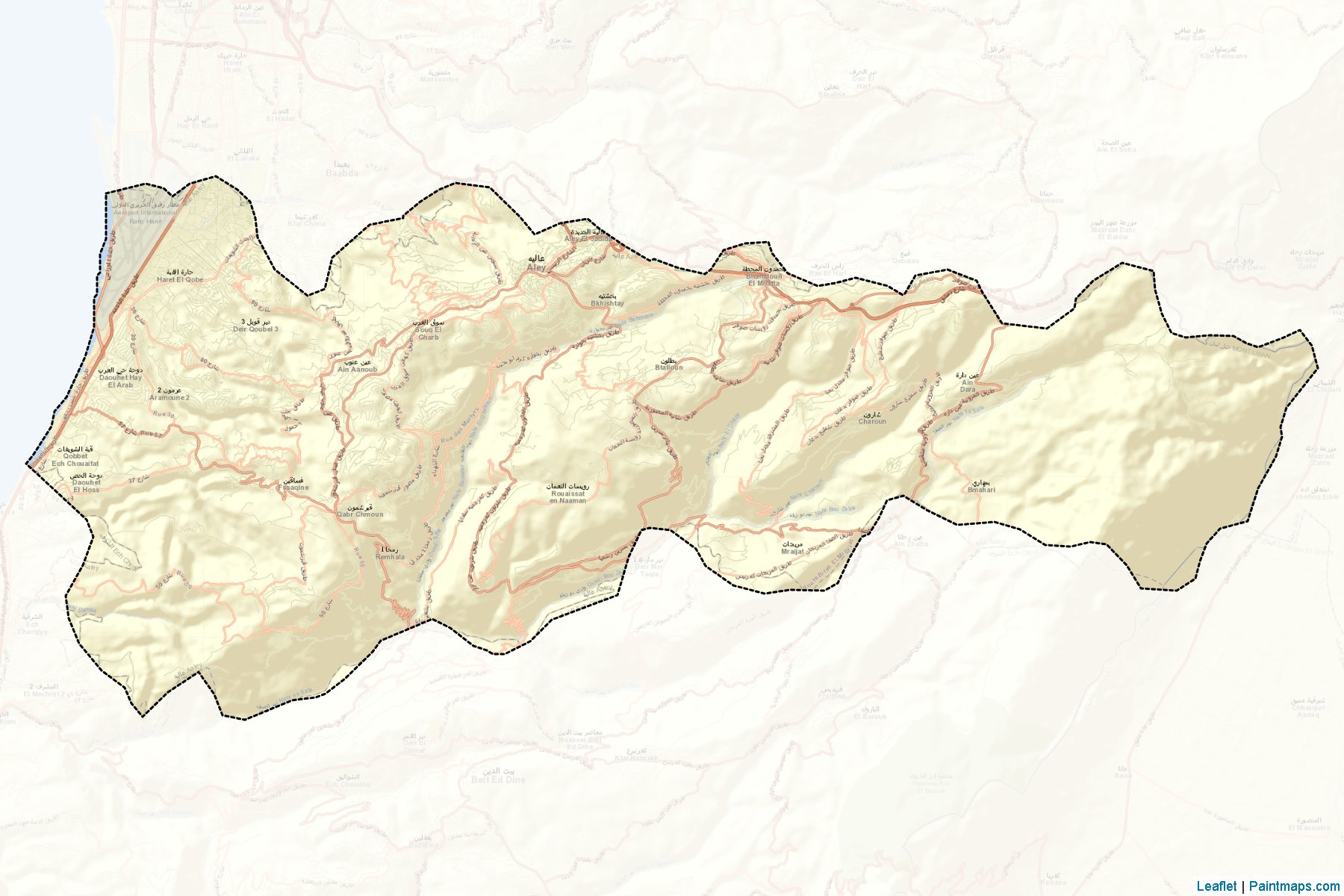 Aley (Mount Lebanon) Map Cropping Samples-2