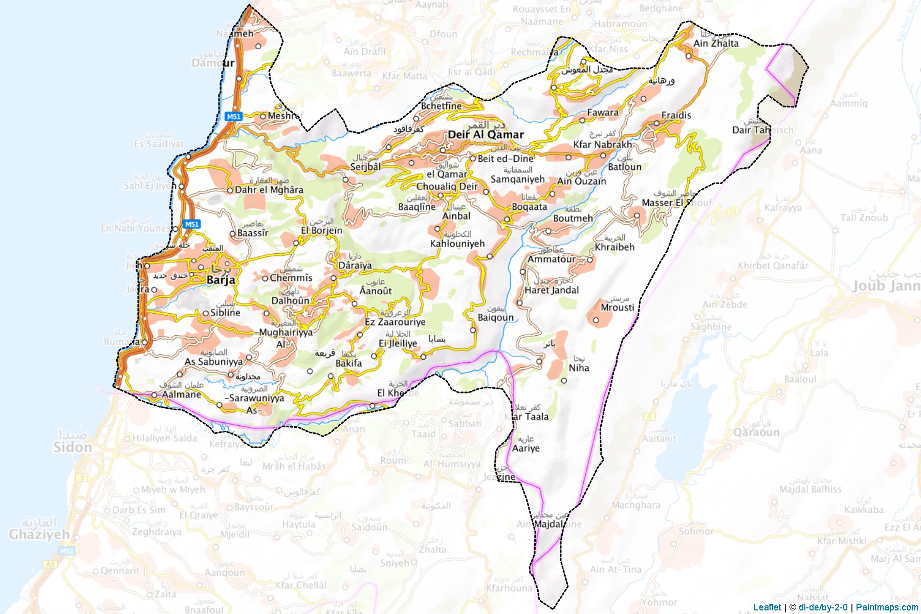 Chouf (Mount Lebanon) Map Cropping Samples-1