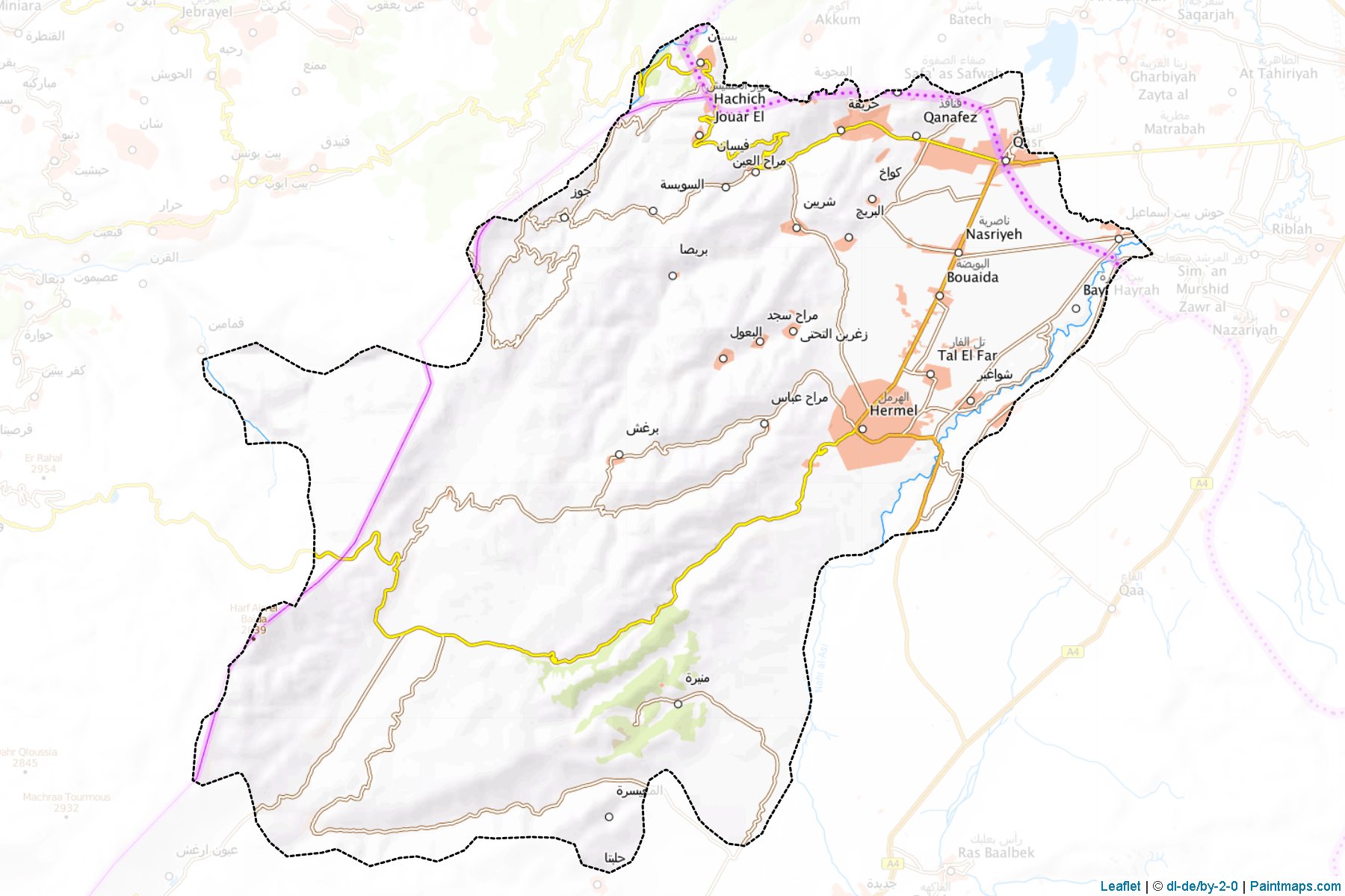 El Hermel (Baalbek-Hermel) Haritası Örnekleri-1