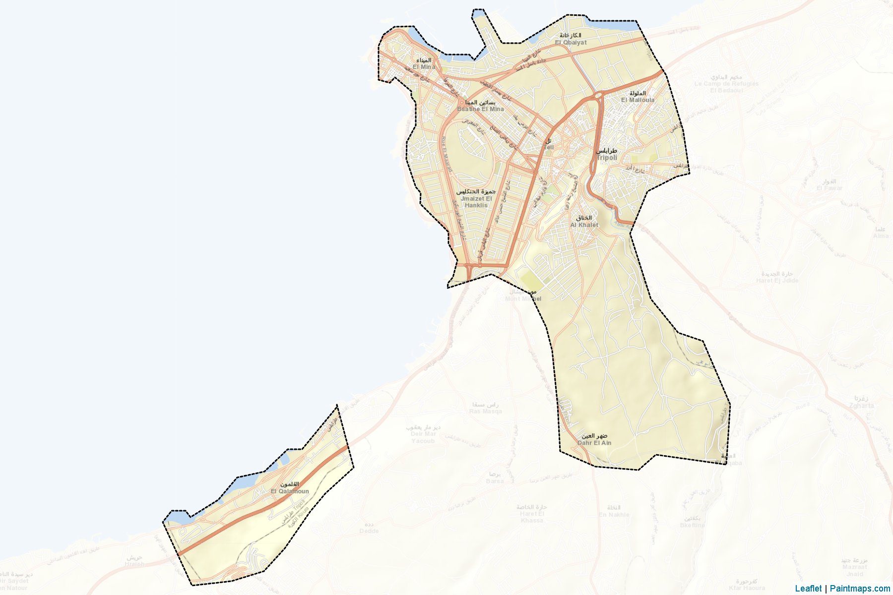 Tripoli (North Lebanon) Map Cropping Samples-2