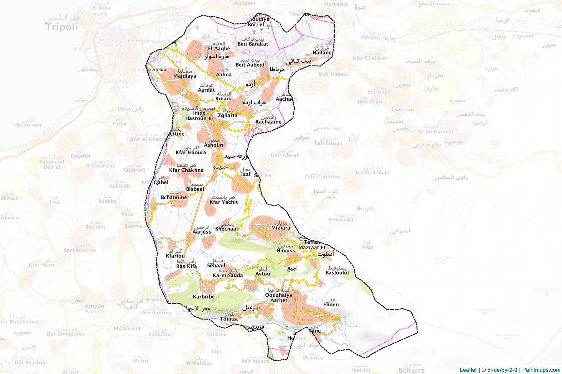 Zgharta (North Lebanon) Map Cropping Samples-1