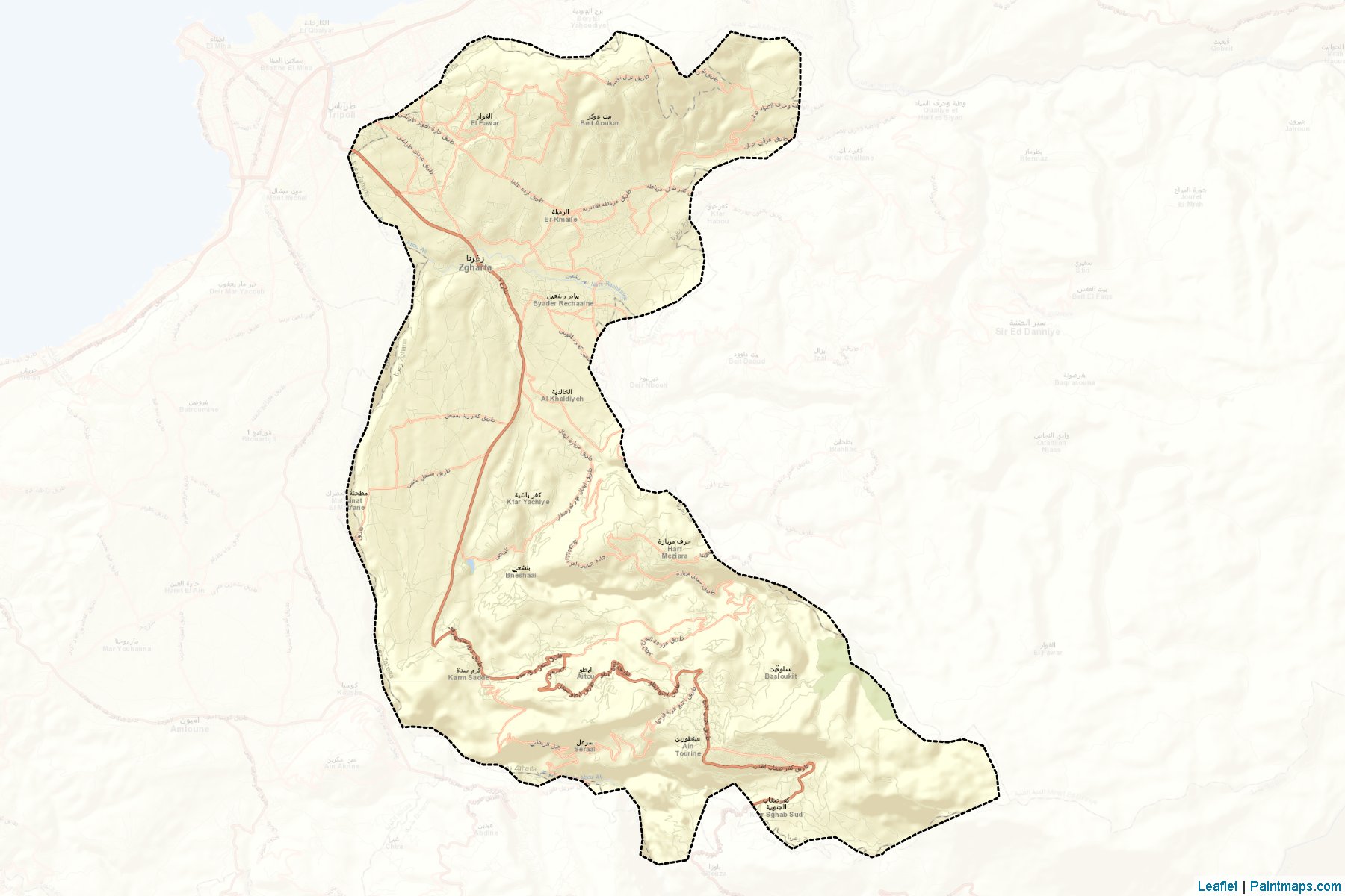 Zgharta (North Lebanon) Map Cropping Samples-2