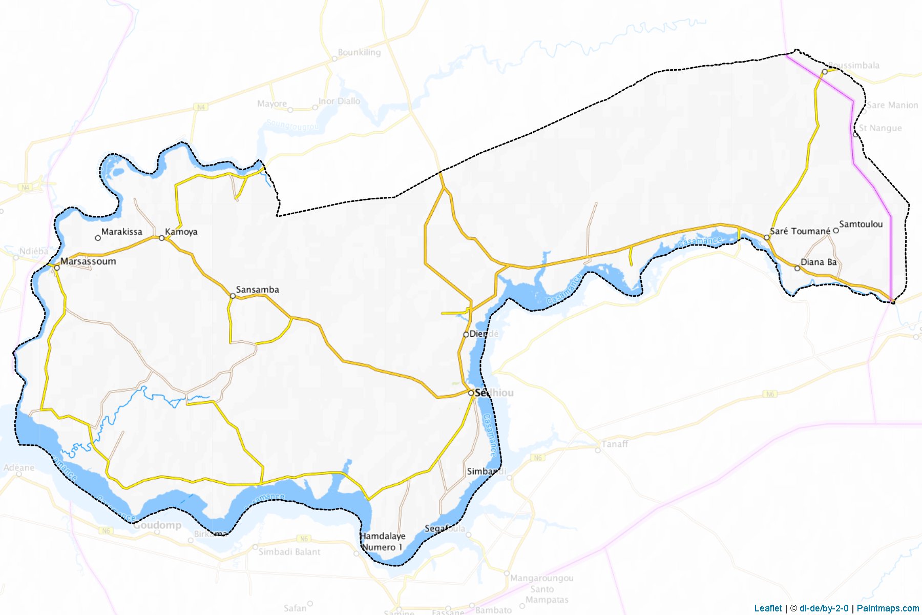 Sédhiou (Sedhiou) Map Cropping Samples-1