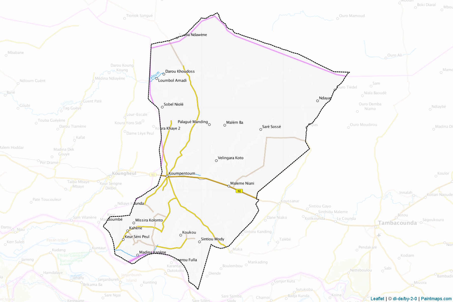 Muestras de recorte de mapas Koumpentoum (Tambacounda)-1