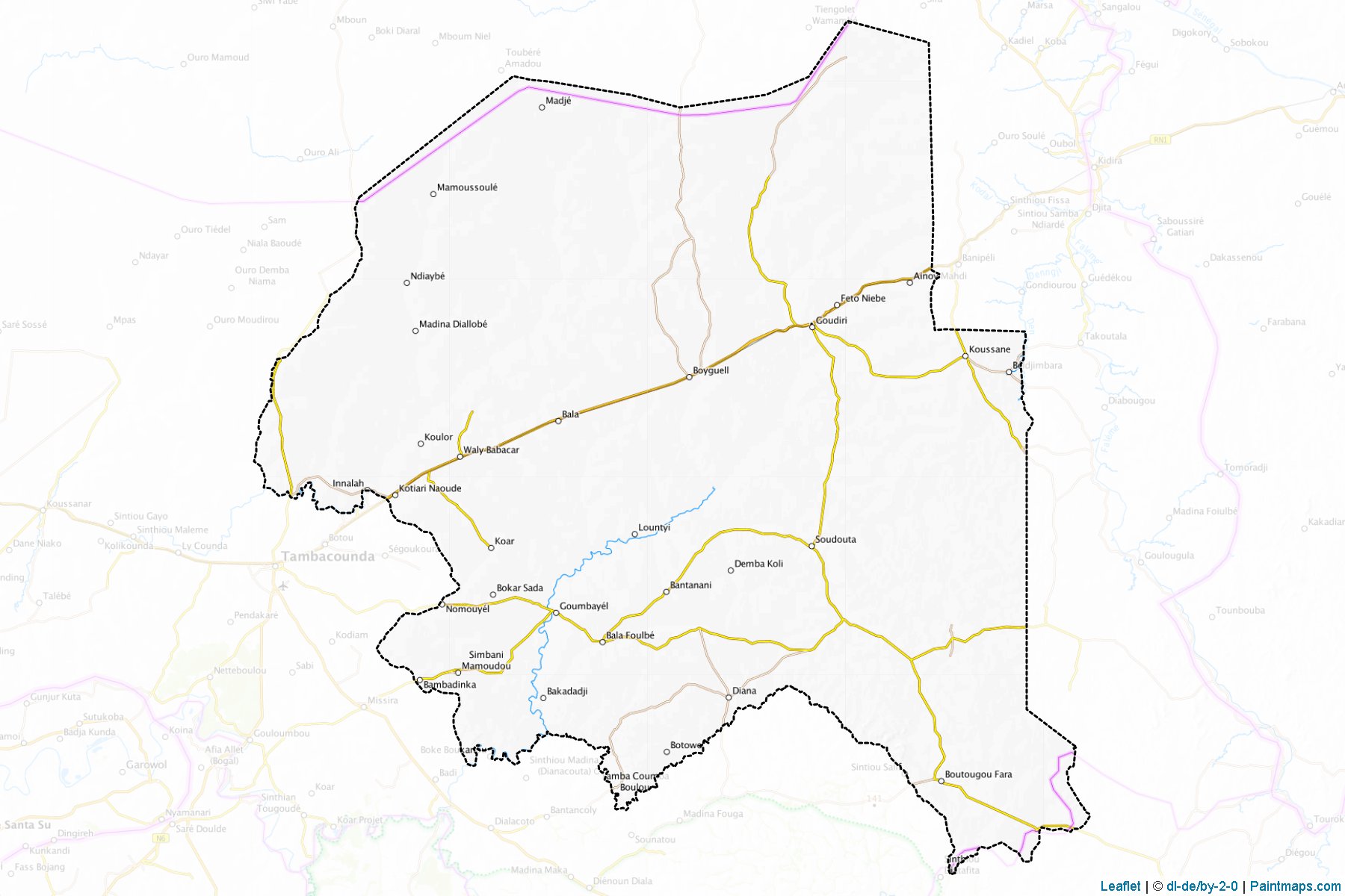 Muestras de recorte de mapas Goudiry (Tambacounda)-1