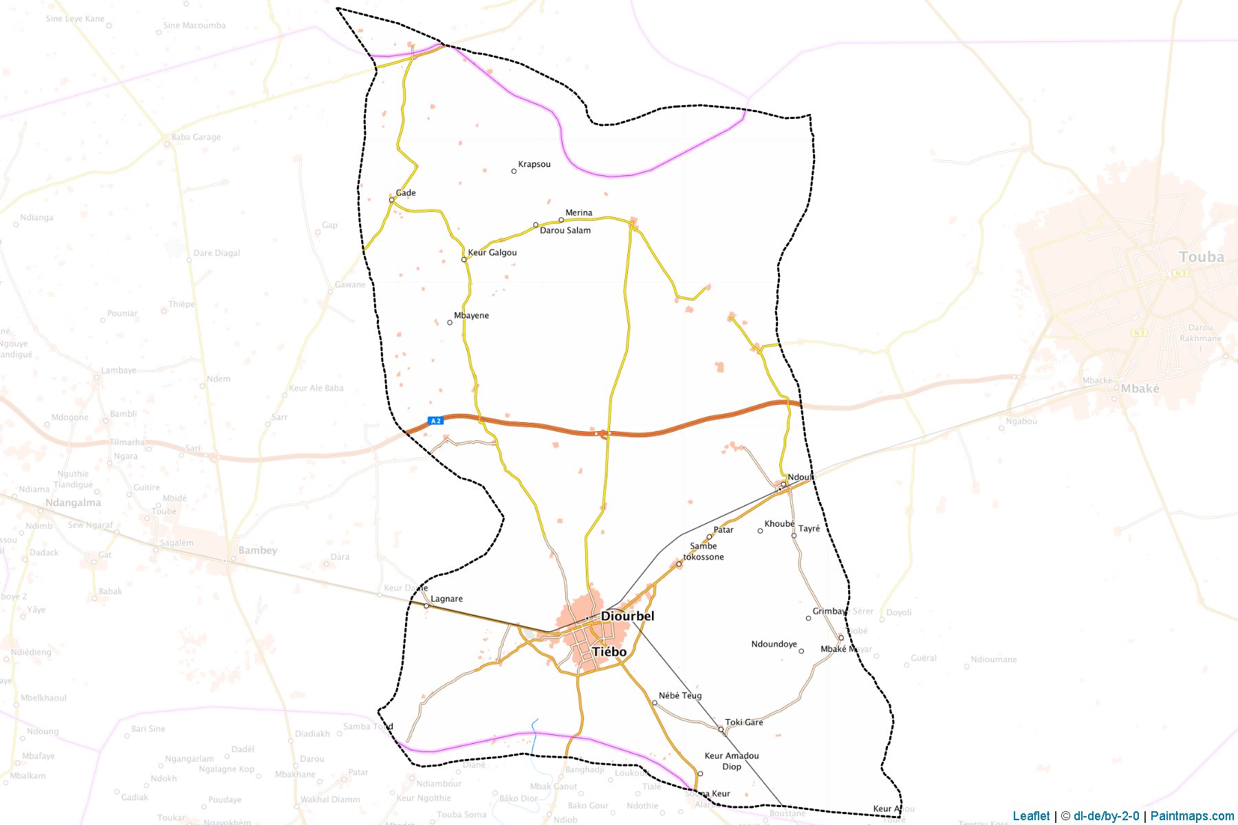 Diourbel (Diourbel) Map Cropping Samples-1