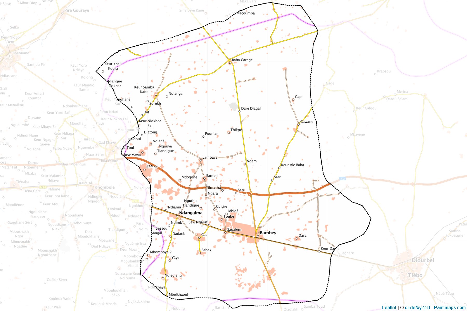 Bambey (Diourbel) Map Cropping Samples-1