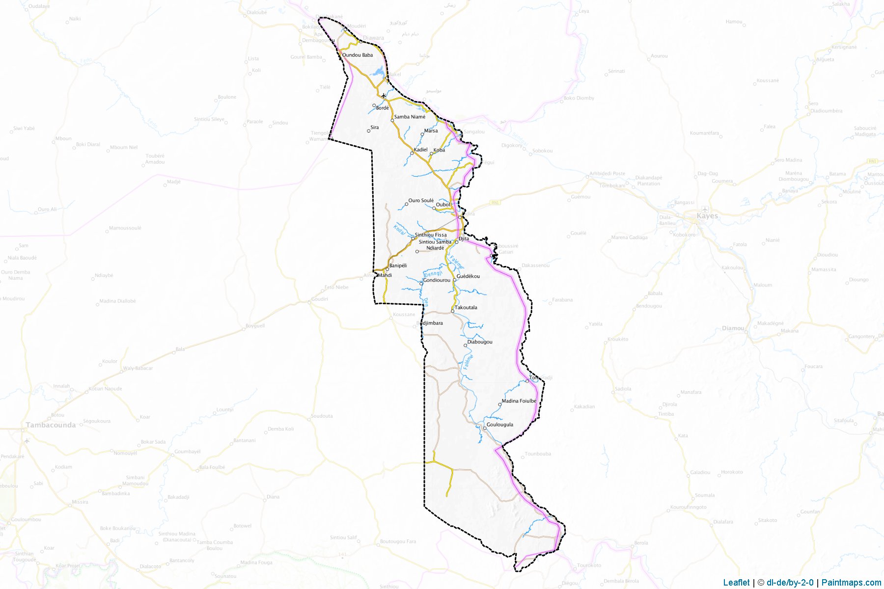 Muestras de recorte de mapas Bakel (Tambacounda)-1