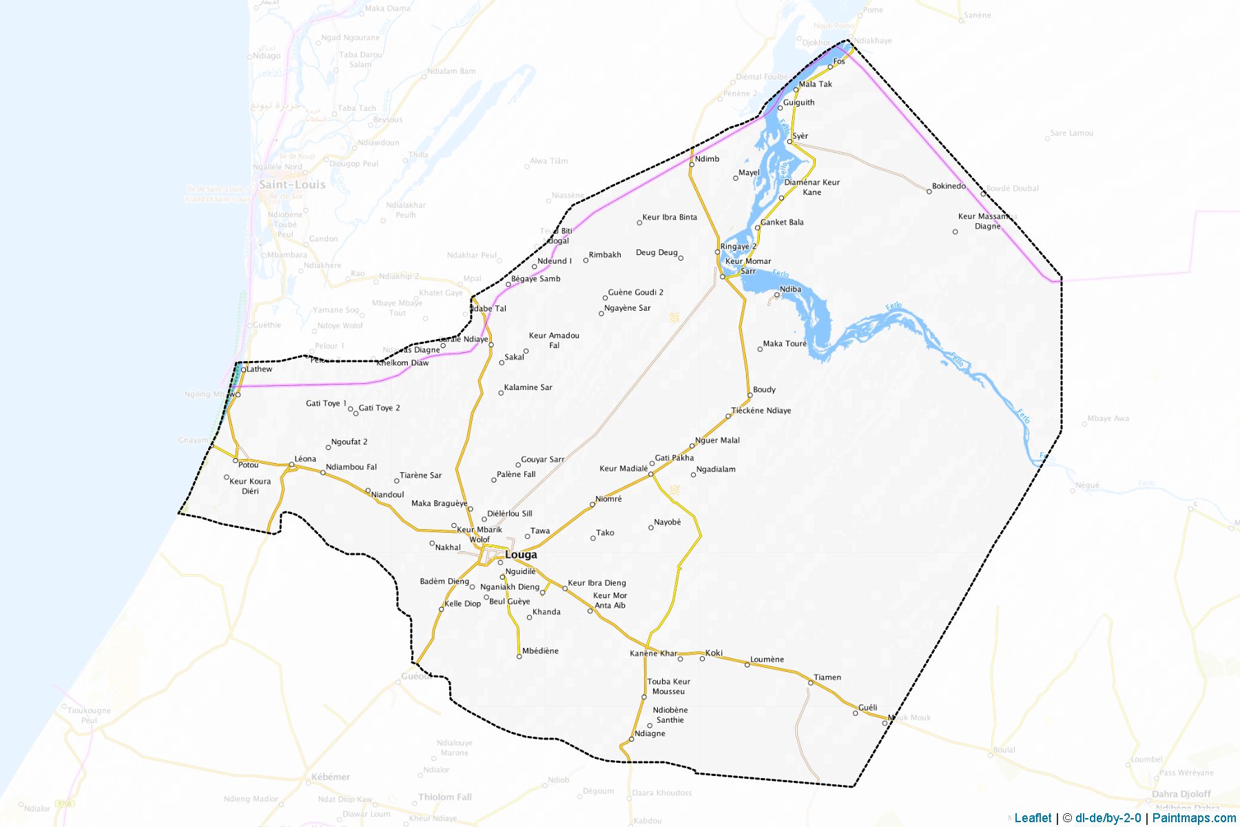 Louga (Louga) Map Cropping Samples-1